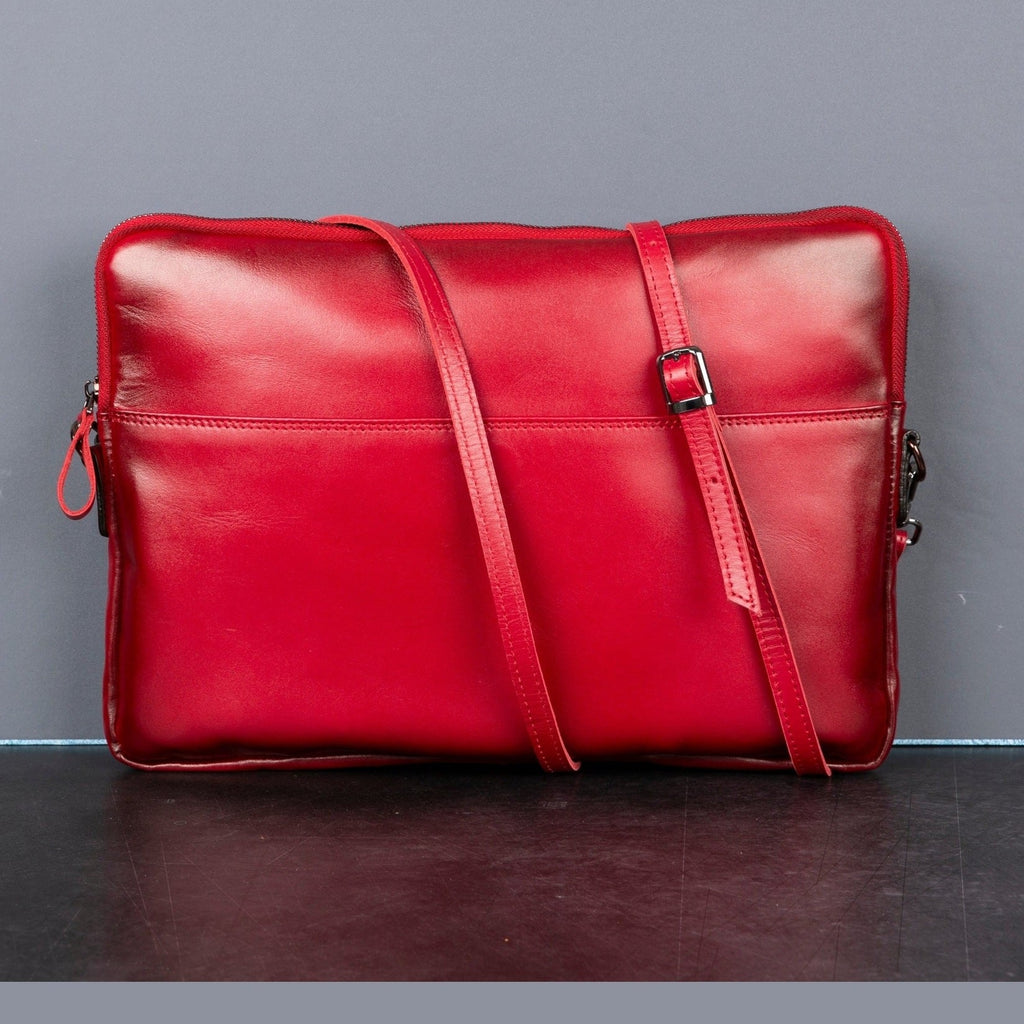 Seward Leather Laptop Bag with Shoulder Strap - MacBook Sleeve 14" & 16"
