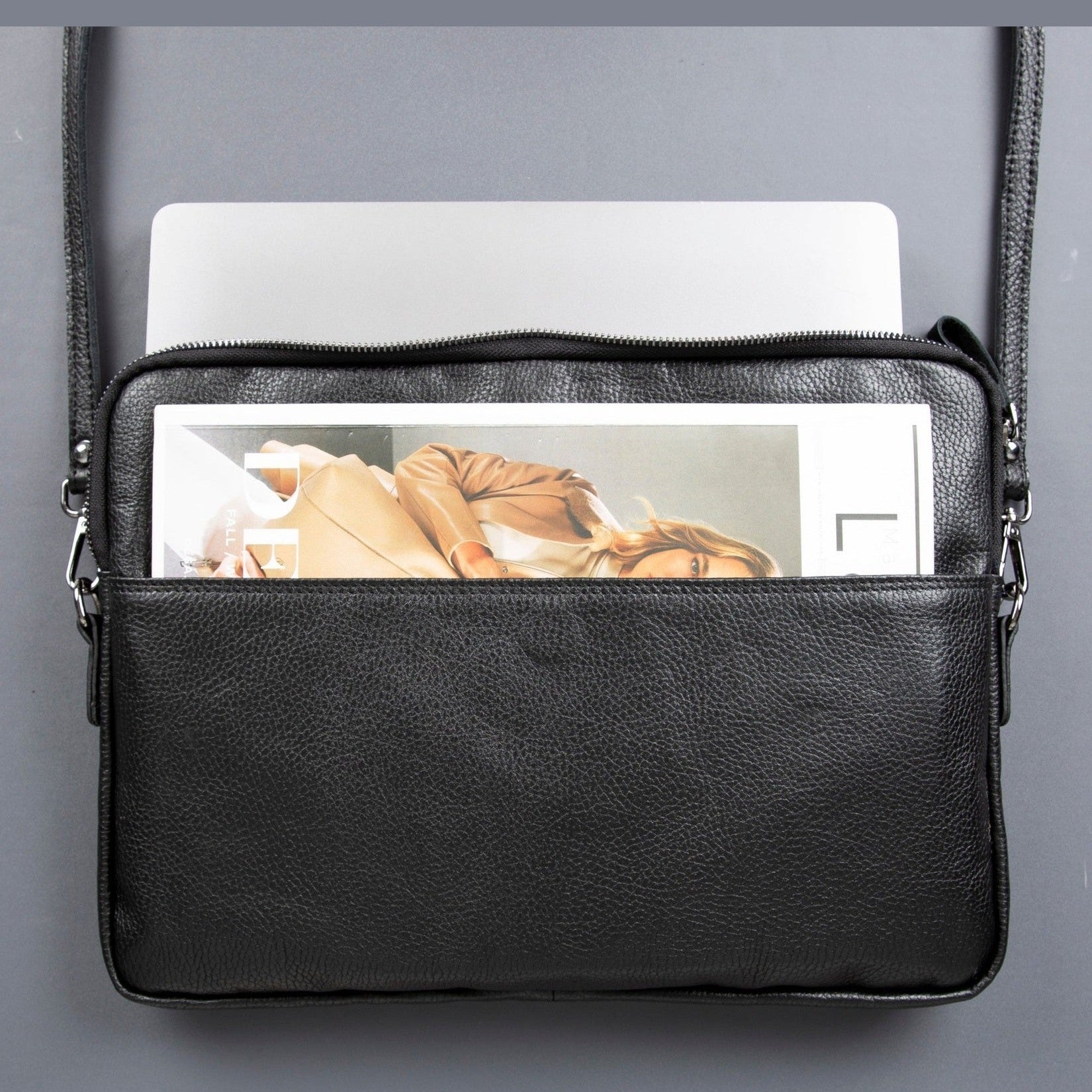 Seward Leather Laptop Bag with Shoulder Strap - MacBook Sleeve 14" & 16"
