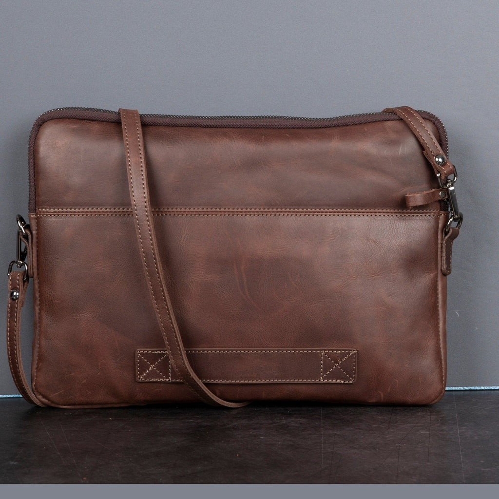 Seward Leather Laptop Bag with Shoulder Strap - MacBook Sleeve 14" & 16"