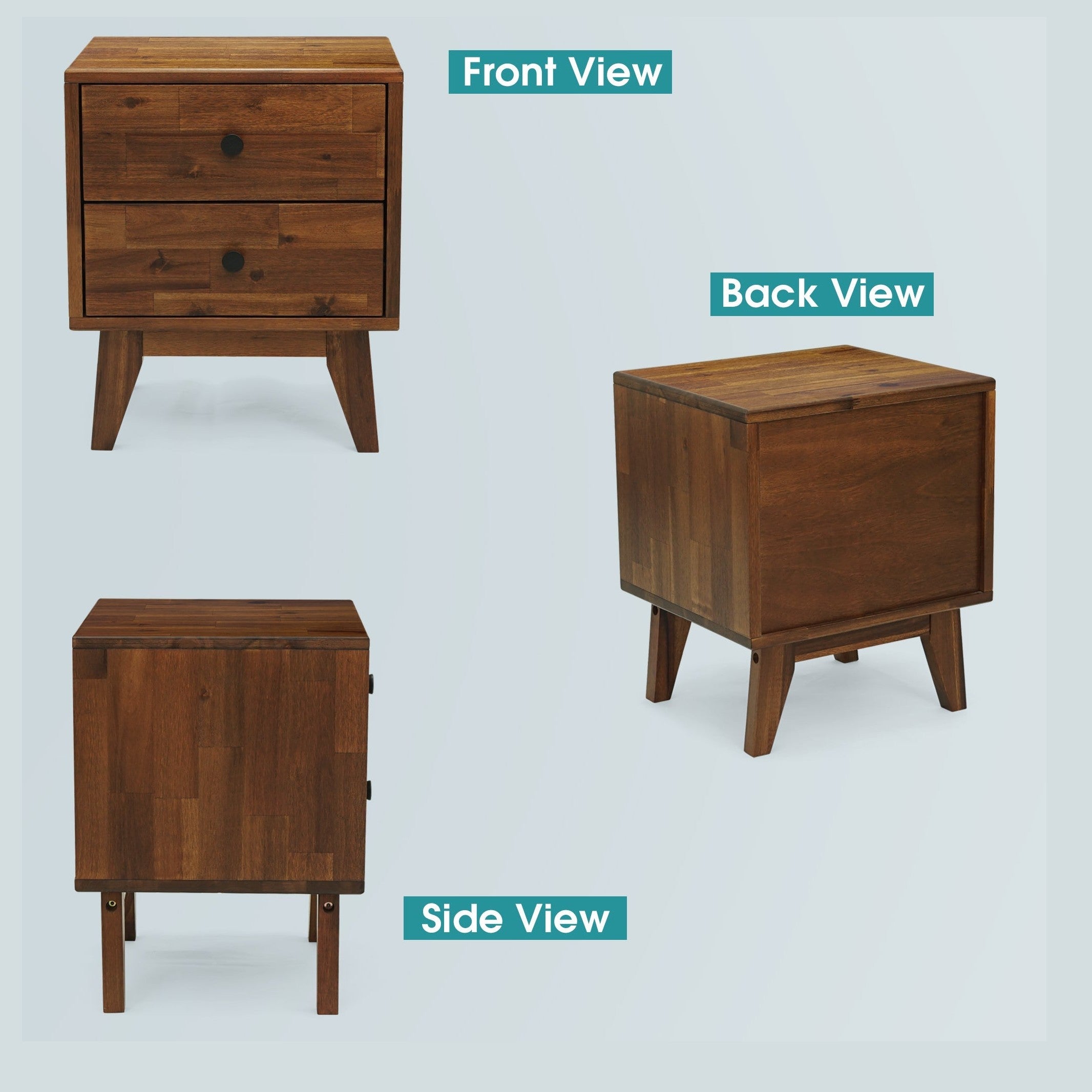 Silvia Solid Wood Nightstand