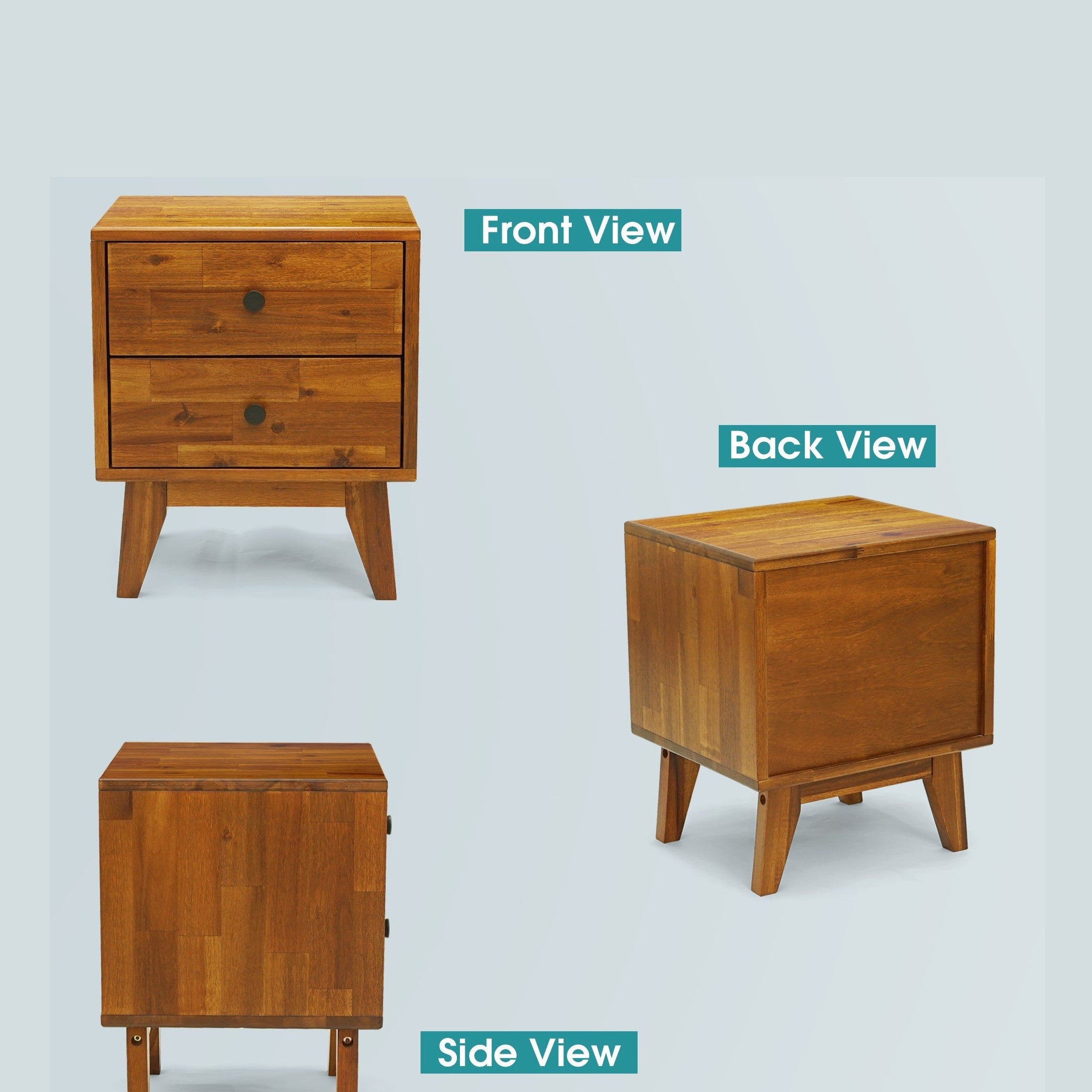 Silvia Solid Wood Nightstand