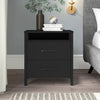 Sleek Solid Wood Nightstand Two-Drawer | HomePacific