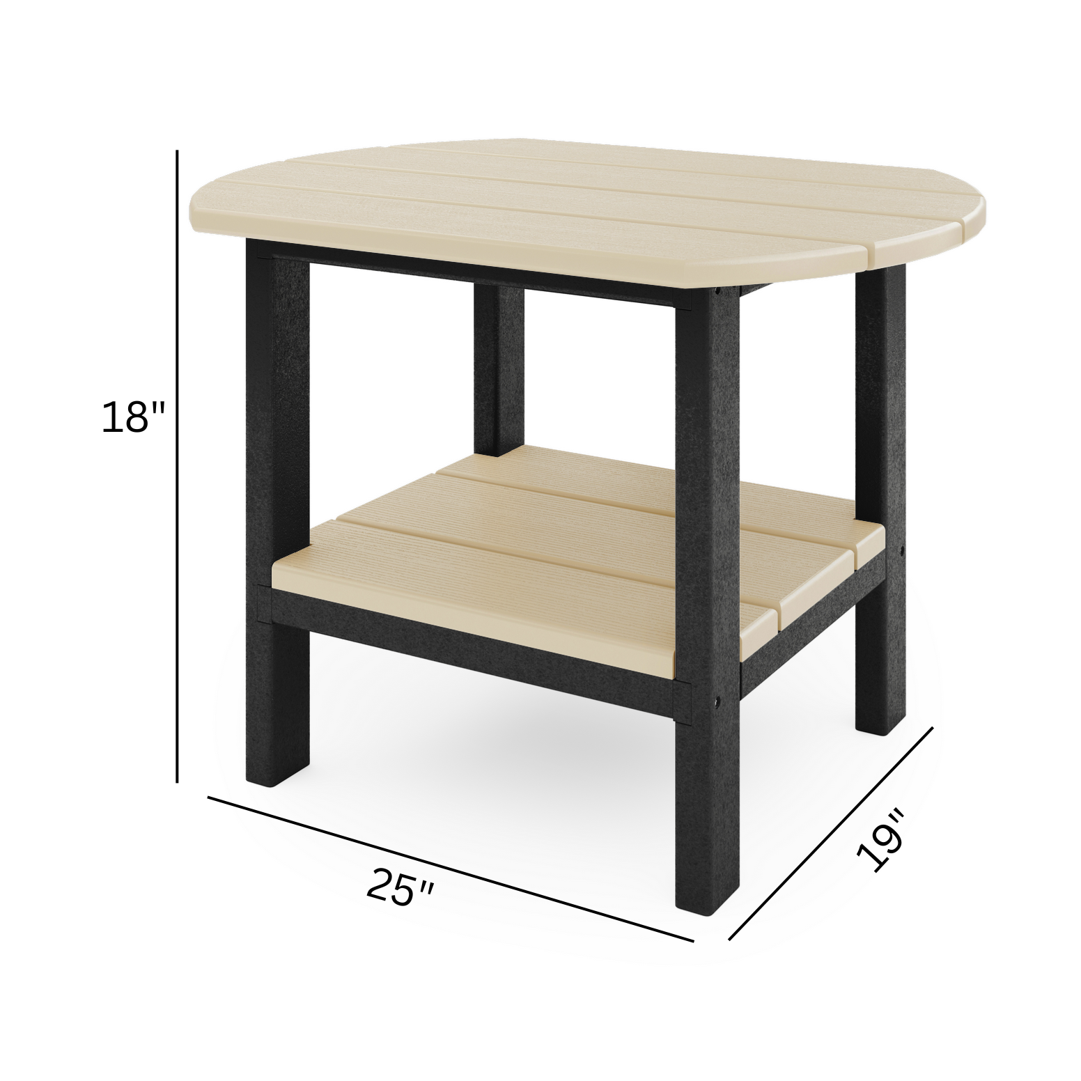 SoPoly 25" St. Simons Oval Side Table