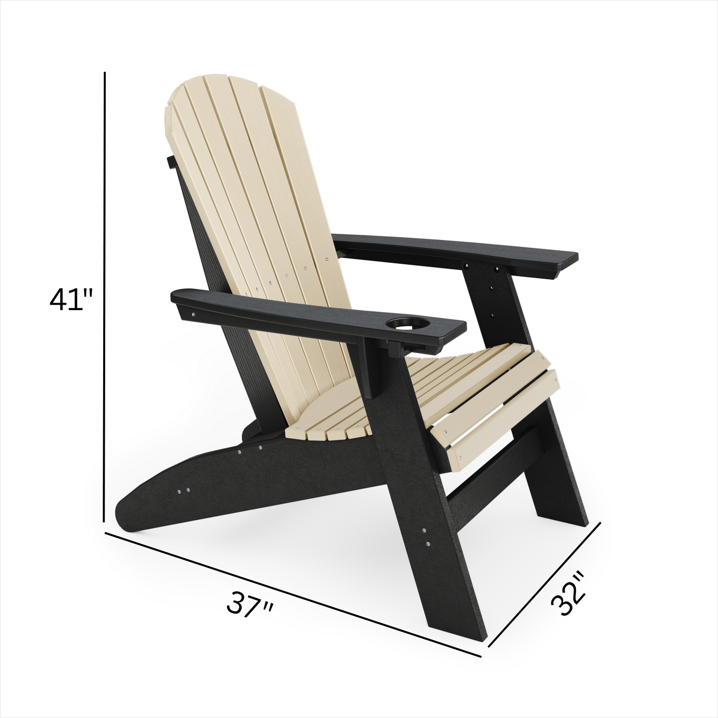 St Simons Curved Back Adirondack Chair by SoPoly Online