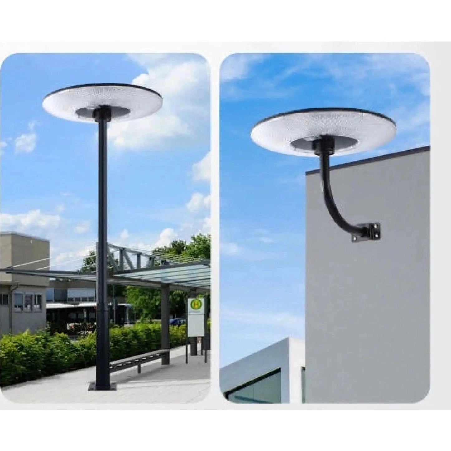Solar-Powered Outdoor Light on Pole for Garden & Street