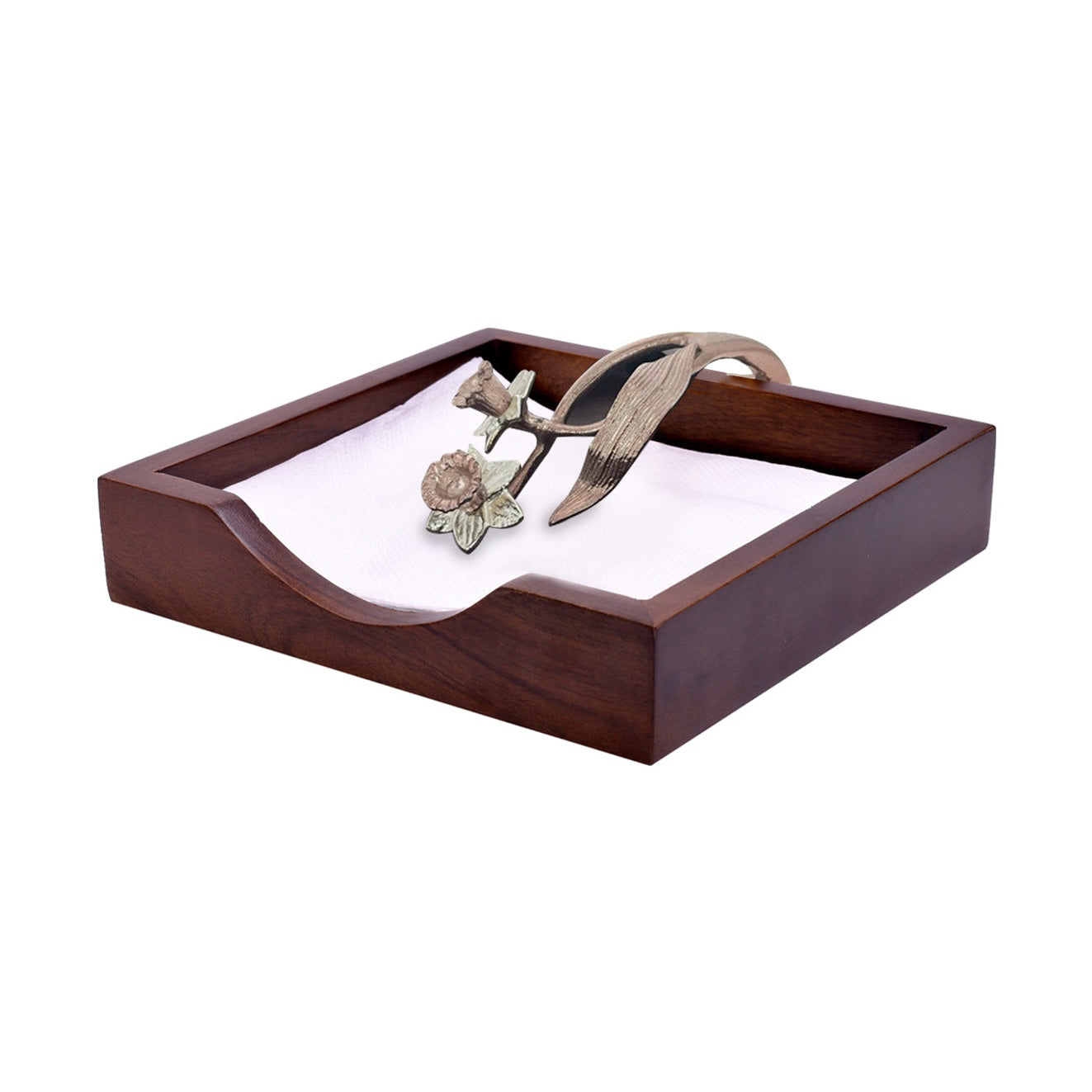 Solid Wood Napkin Holder Elegant Display | Decozen
