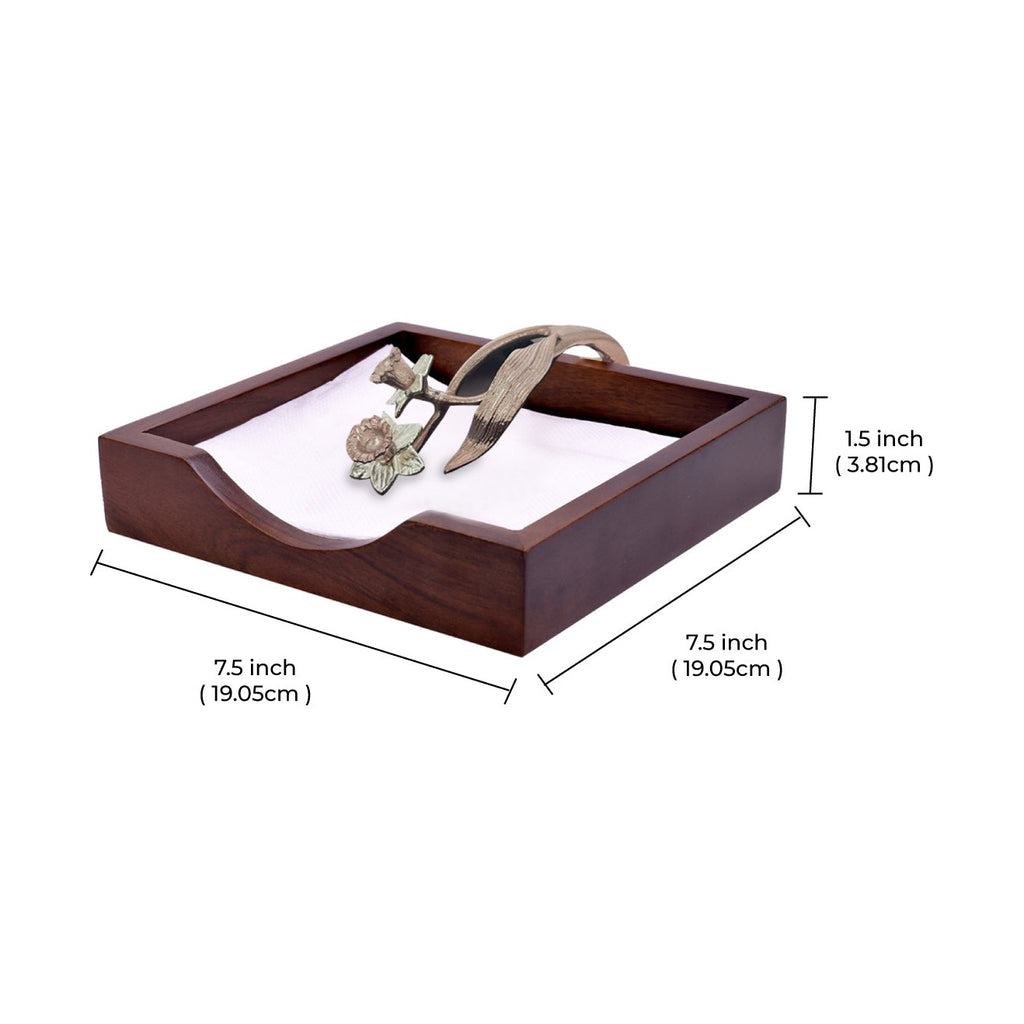 Solid Wood Napkin Holder Elegant Display | Decozen