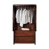 Solid Wood Wardrobe Cabinet Hanging Bar | Premium Solid Wood by HomePacific