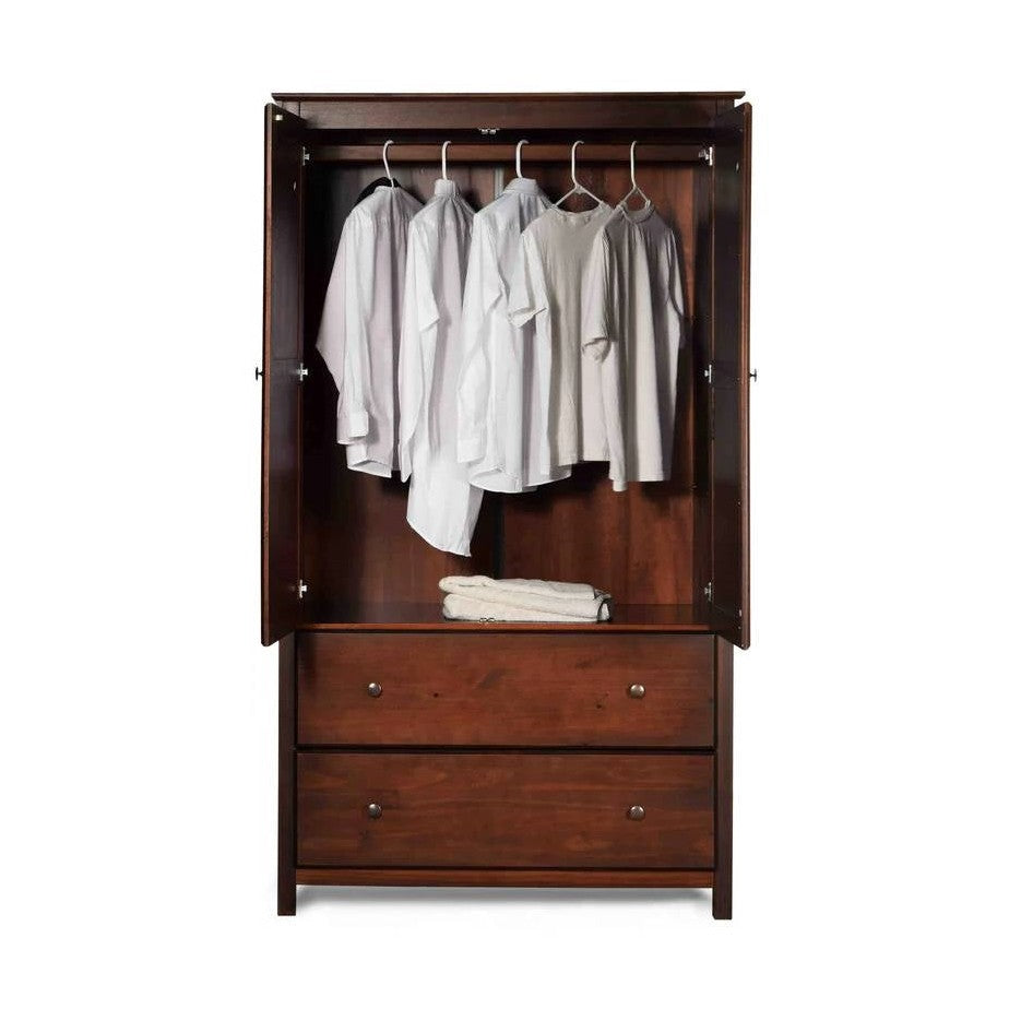 Solid Wood Wardrobe Cabinet Hanging Bar | Premium Solid Wood by HomePacific