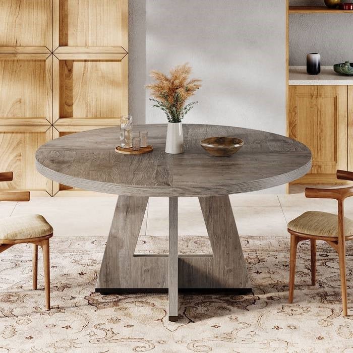 Solid Wooden Round Dining Table | Durable Rustic Dining by HomePacific