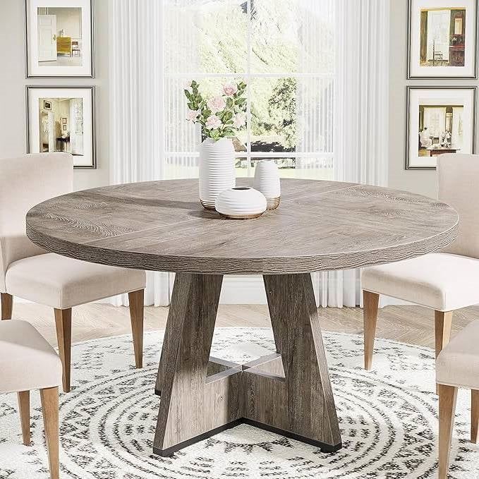 Solid Wooden Round Dining Table | Durable Rustic Dining by HomePacific