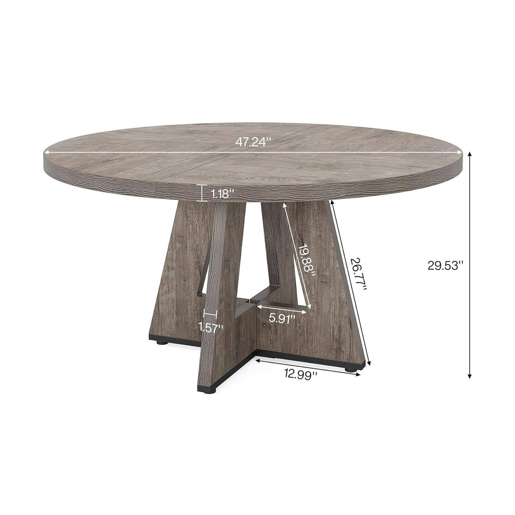 Solid Wooden Round Dining Table | Durable Rustic Dining by HomePacific