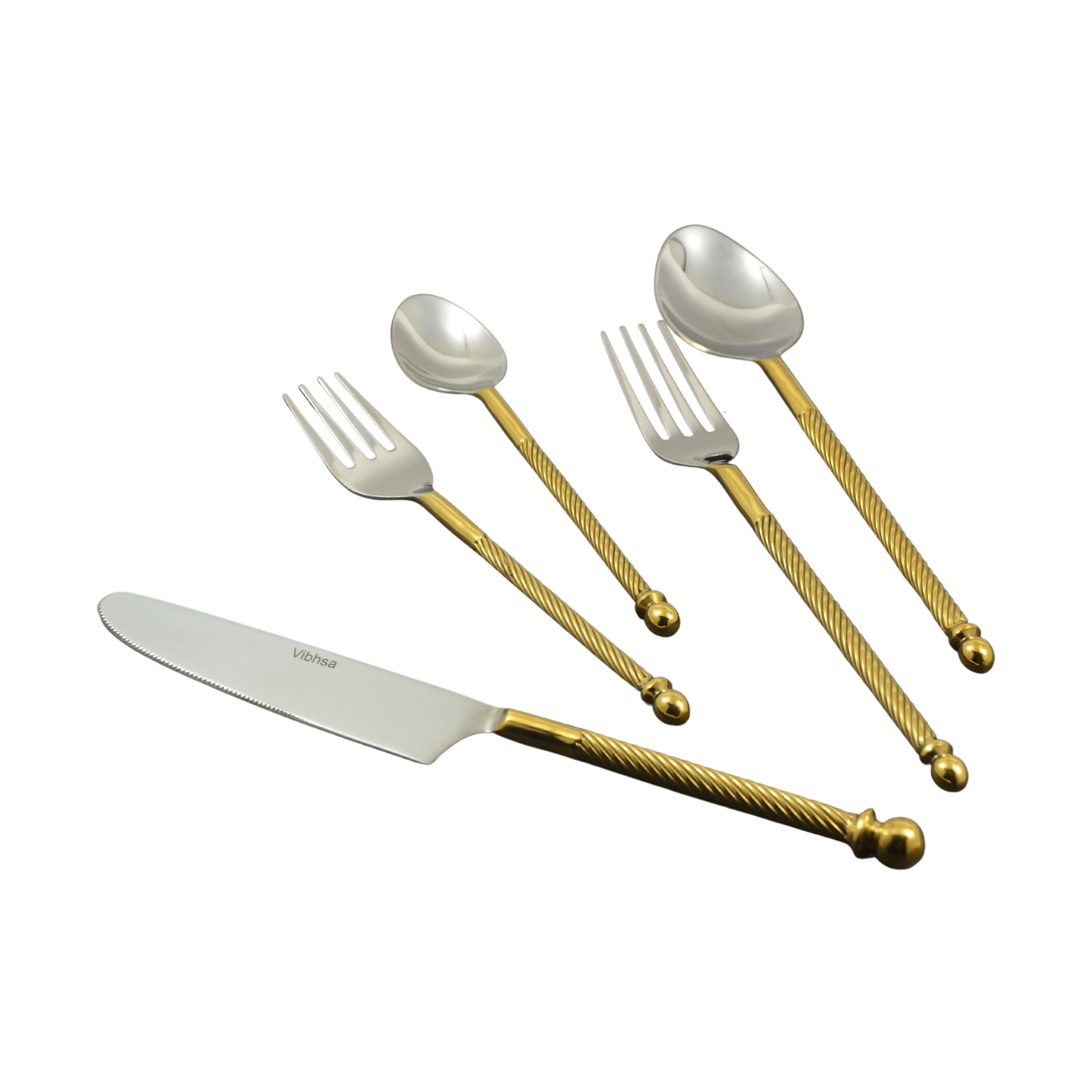 Stainless Steel Flatware set of 20 Pieces Golden