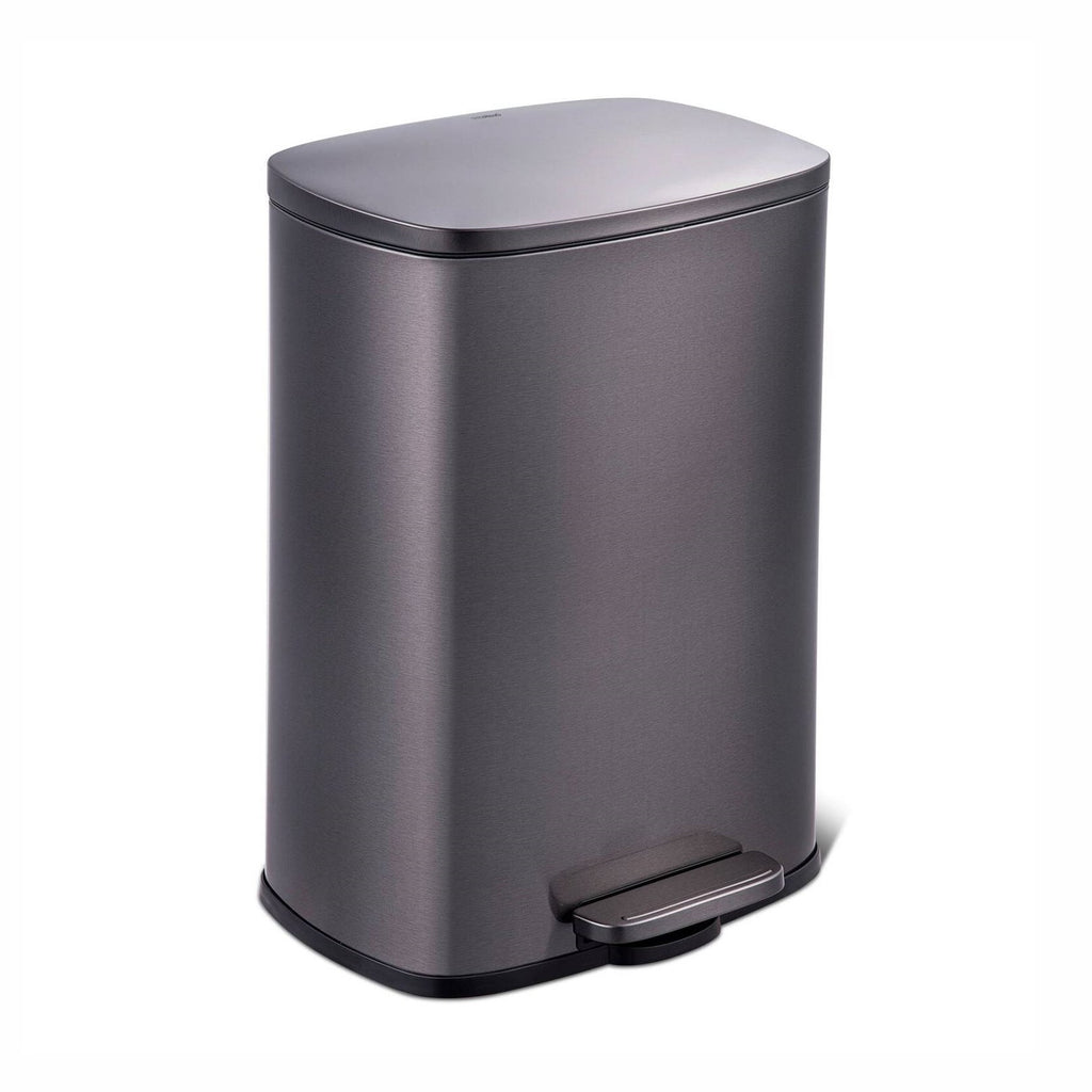 Stainless Steel Kitchen Trash Can With Step Lid Fingerprint Resistant by HomePacific