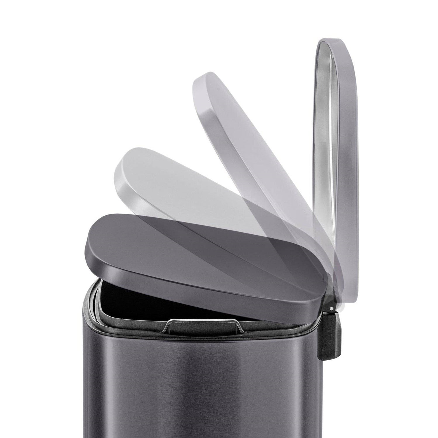 Stainless Steel Kitchen Trash Can With Step Lid Fingerprint Resistant by HomePacific