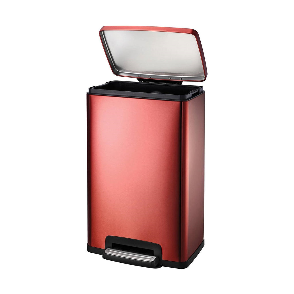 Stainless Steel Kitchen Trash Can With Step Lid Satin Finish by HomePacific