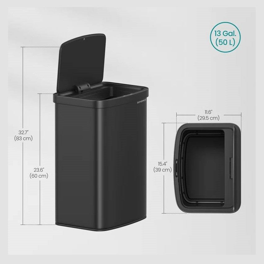 Stainless Steel Motion Sensor Trash Can | HomePacific