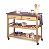 Stainless Steel Top Kitchen Cart With Locking Wheels by HomePacific