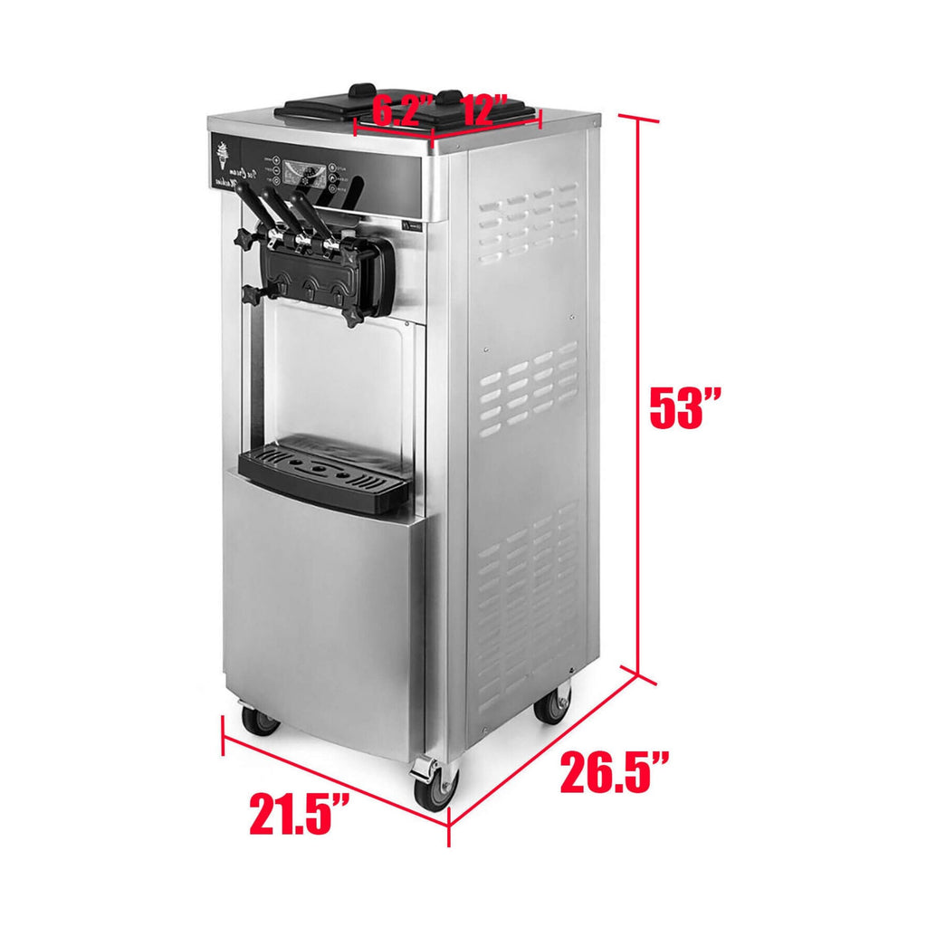 StainlessSteel IndustrialGrade SoftServe 3Flavor Professional Machine | SAKSBY WHOLESALE