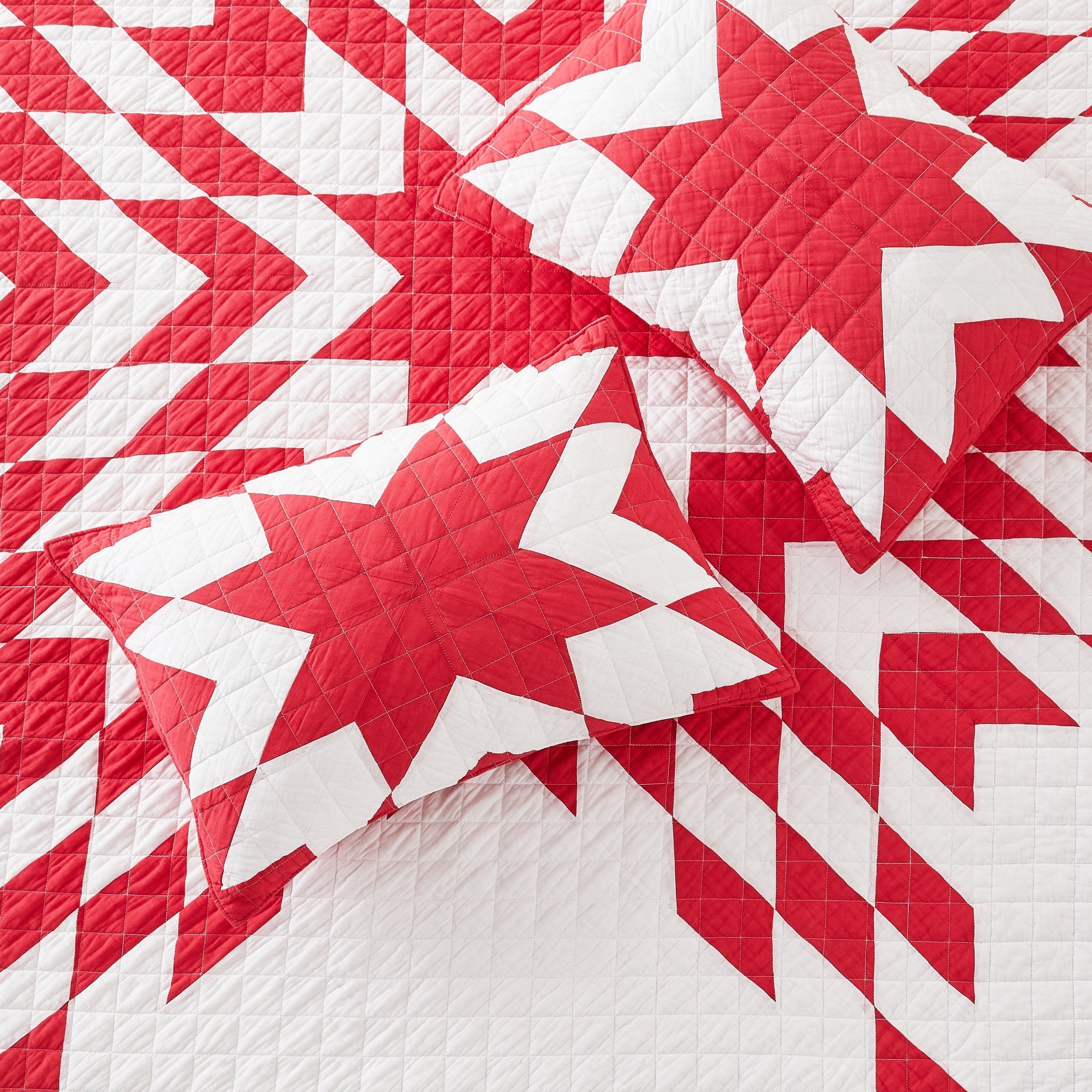 Star Patch Patchwork Cotton Quilt Set by Mélange Home