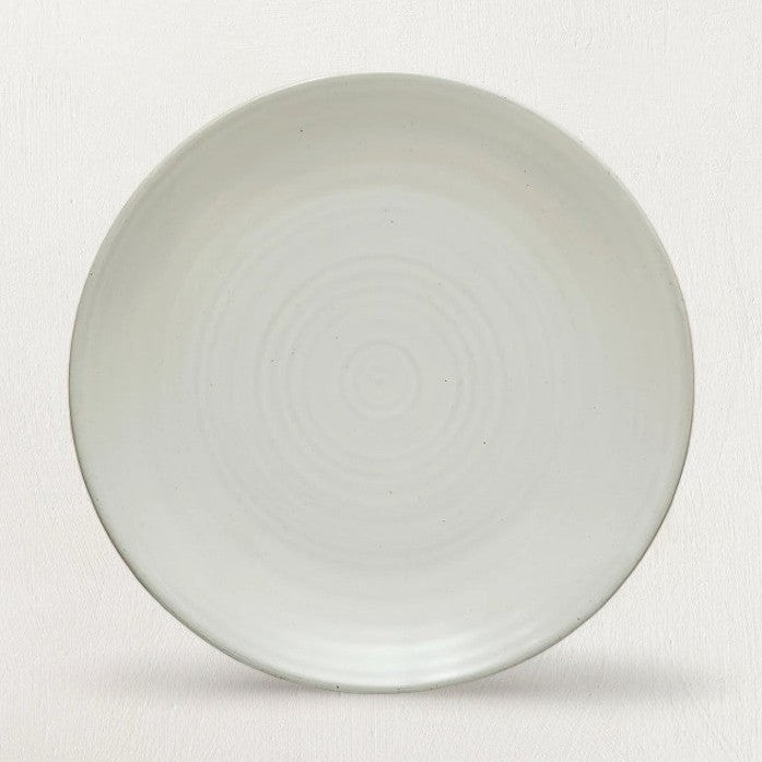 Stoneware Dinner Plate with White Matte Glaze