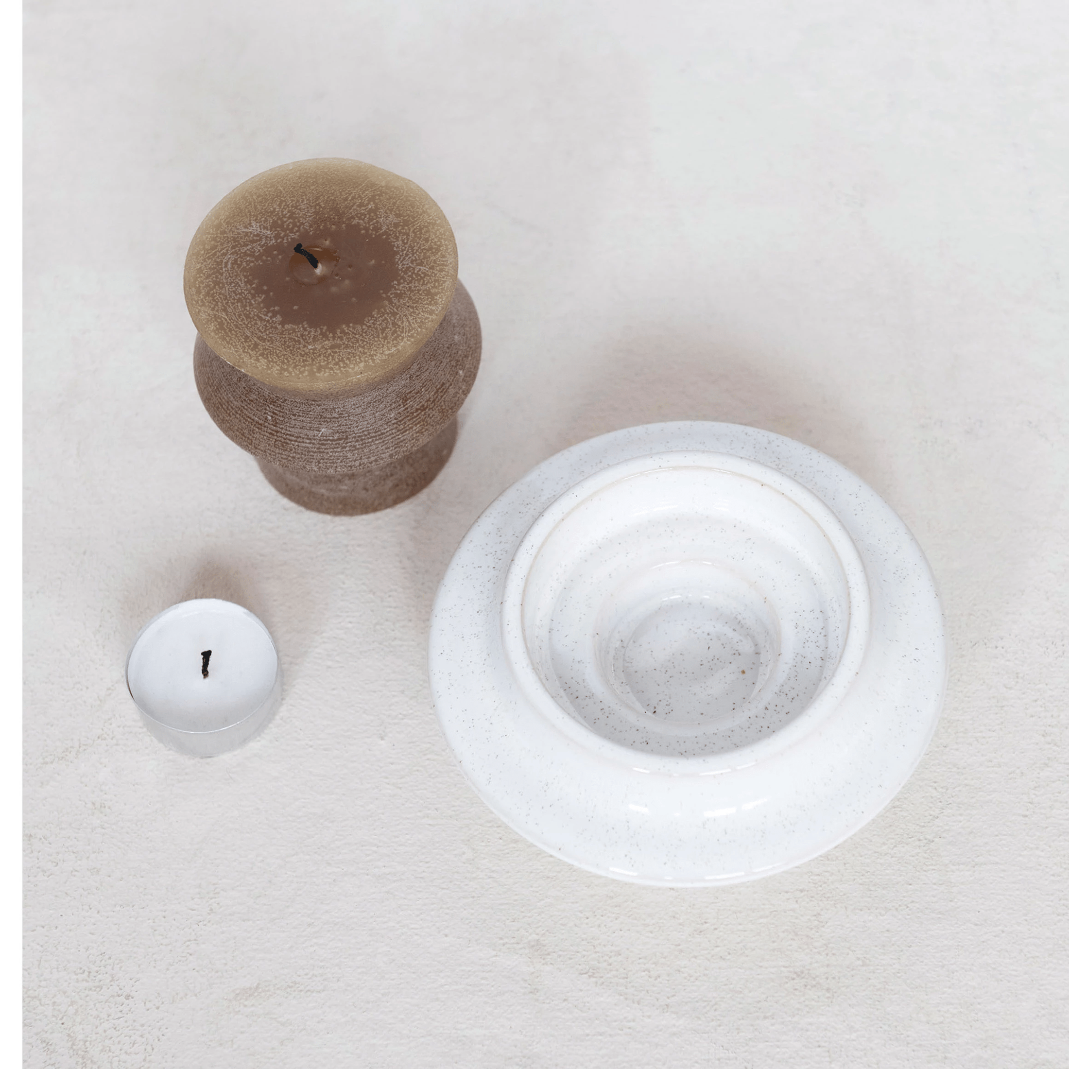 Stoneware Tea Light / Pillar Candle Holder