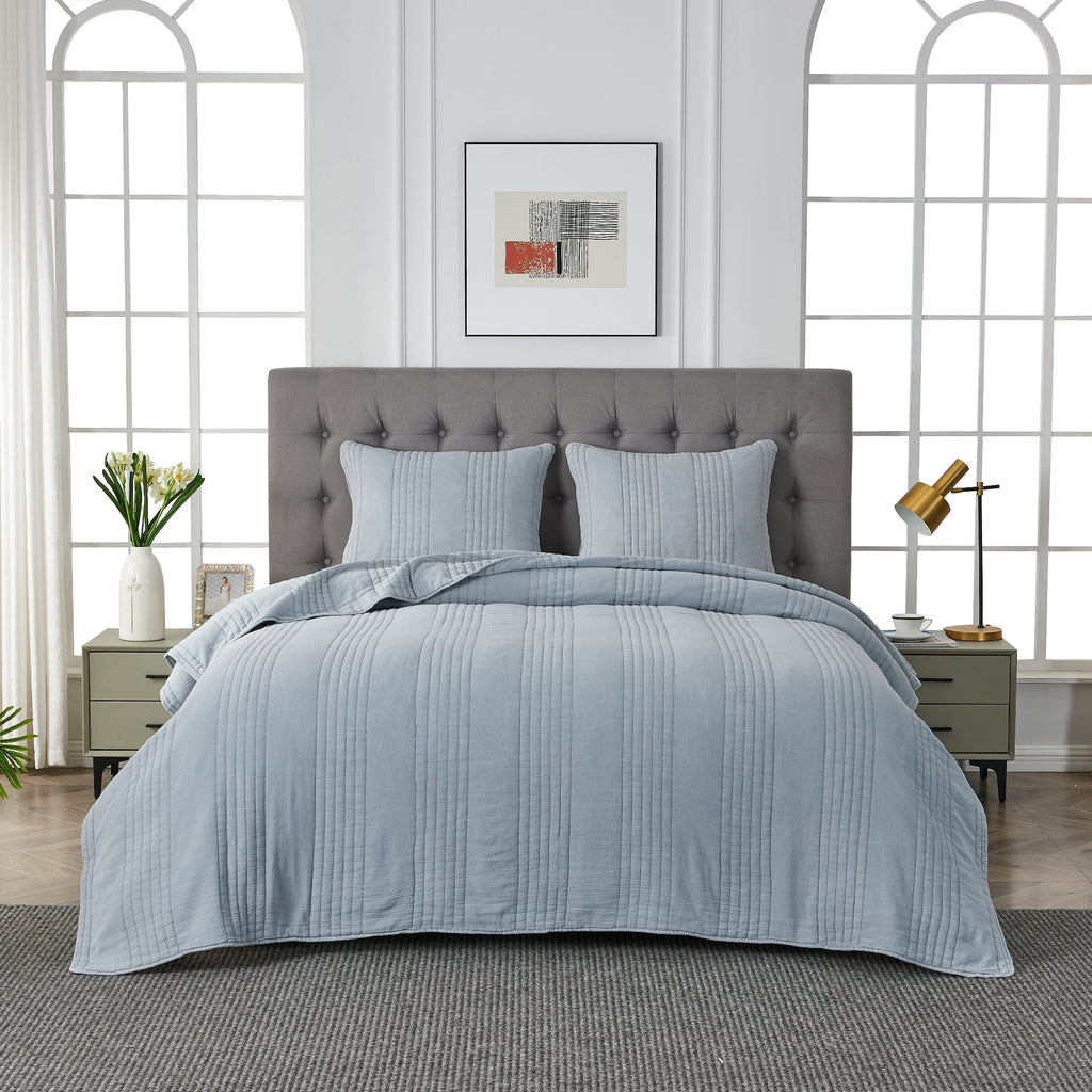 Stonewashed Cotton Quilt Set by Mélange Home