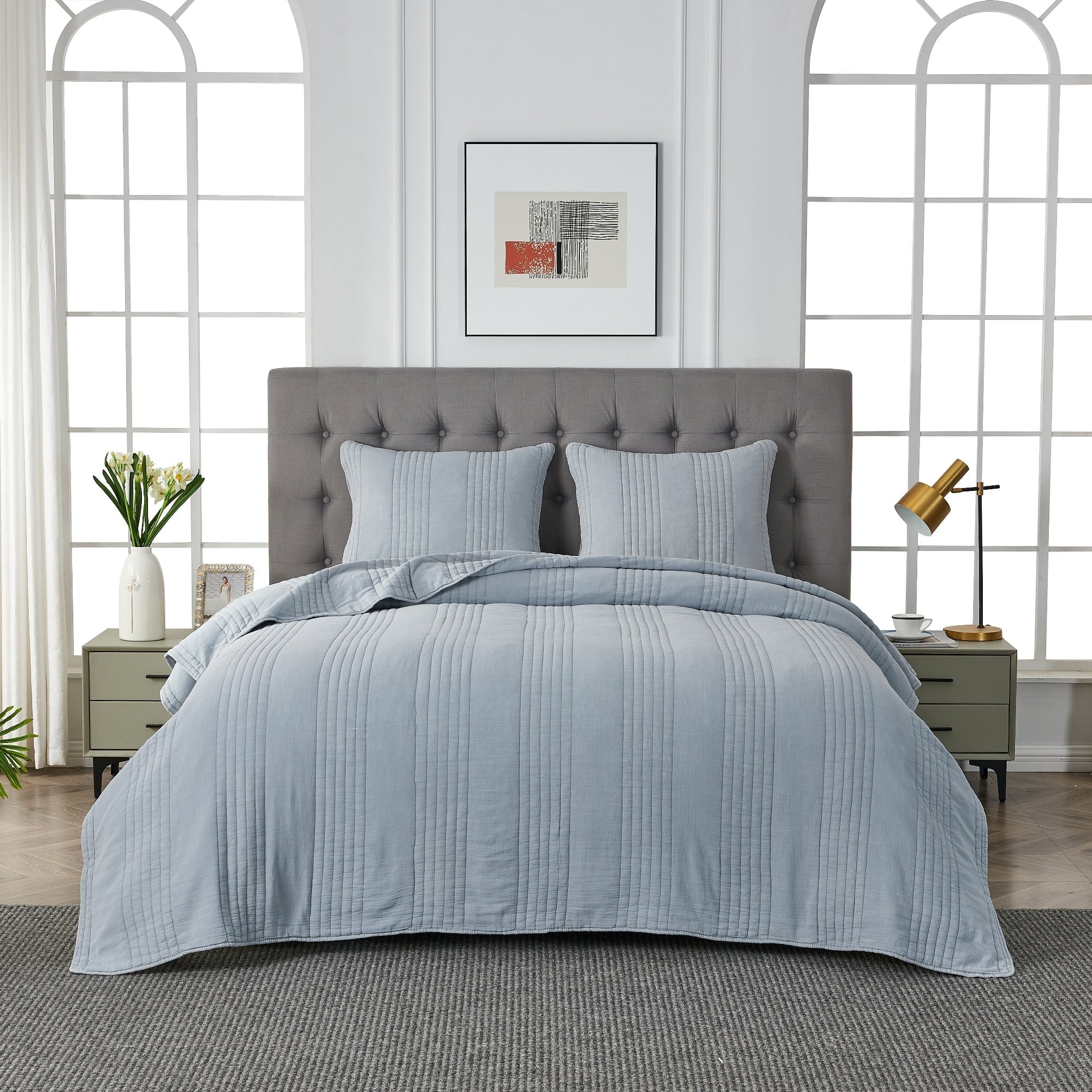 Stonewashed Cotton Quilt Set by Mélange Home