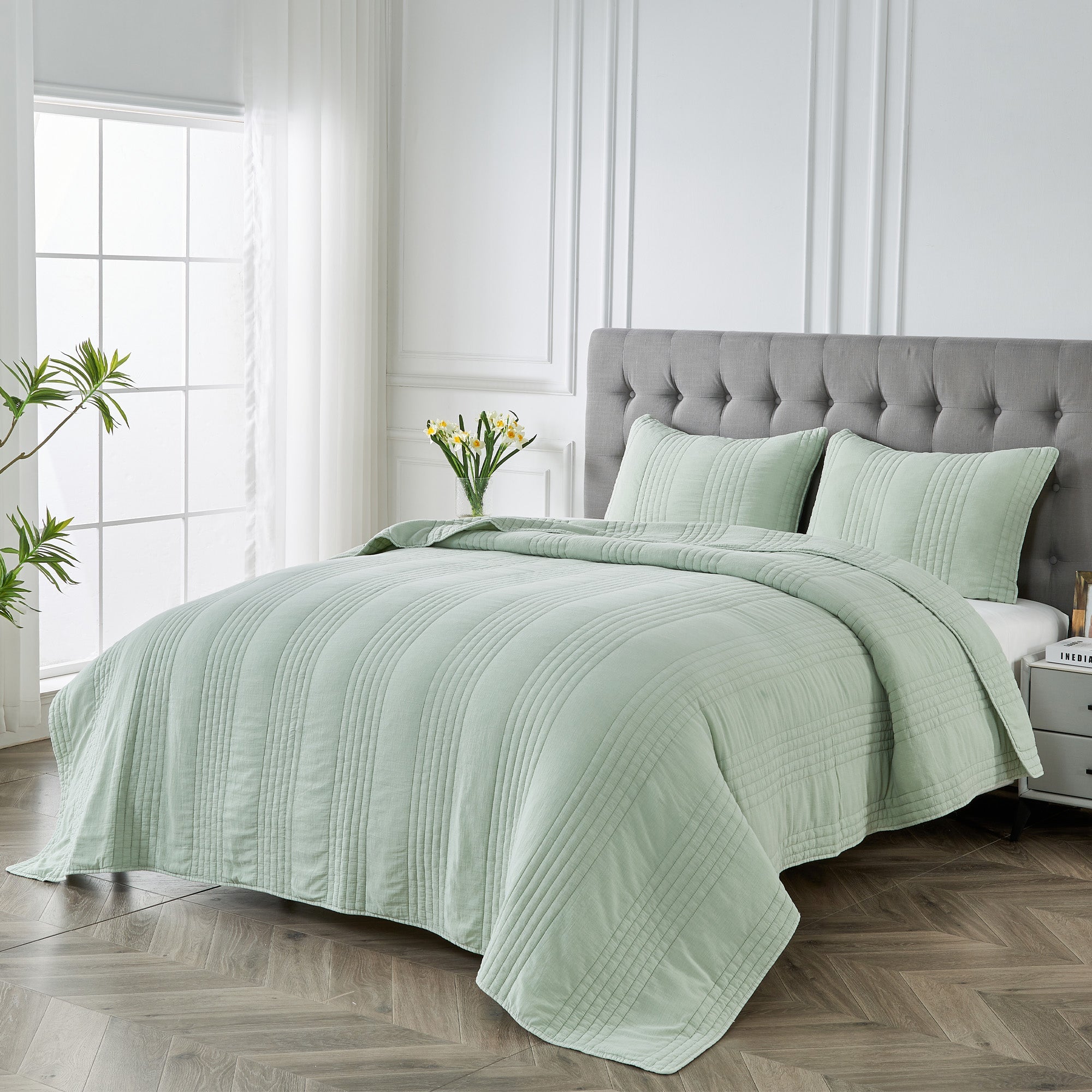 Stonewashed Cotton Quilt Set by Mélange Home