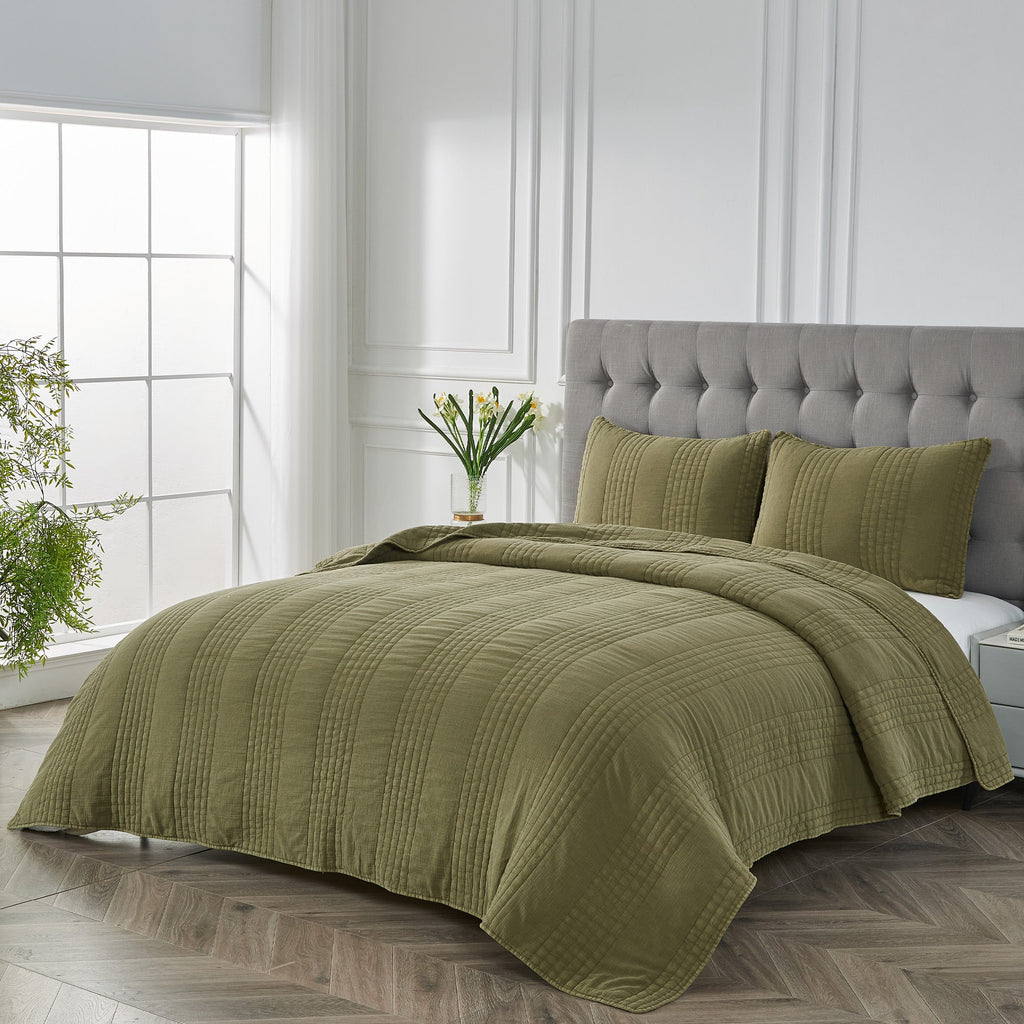 Stonewashed Cotton Quilt Set by Mélange Home
