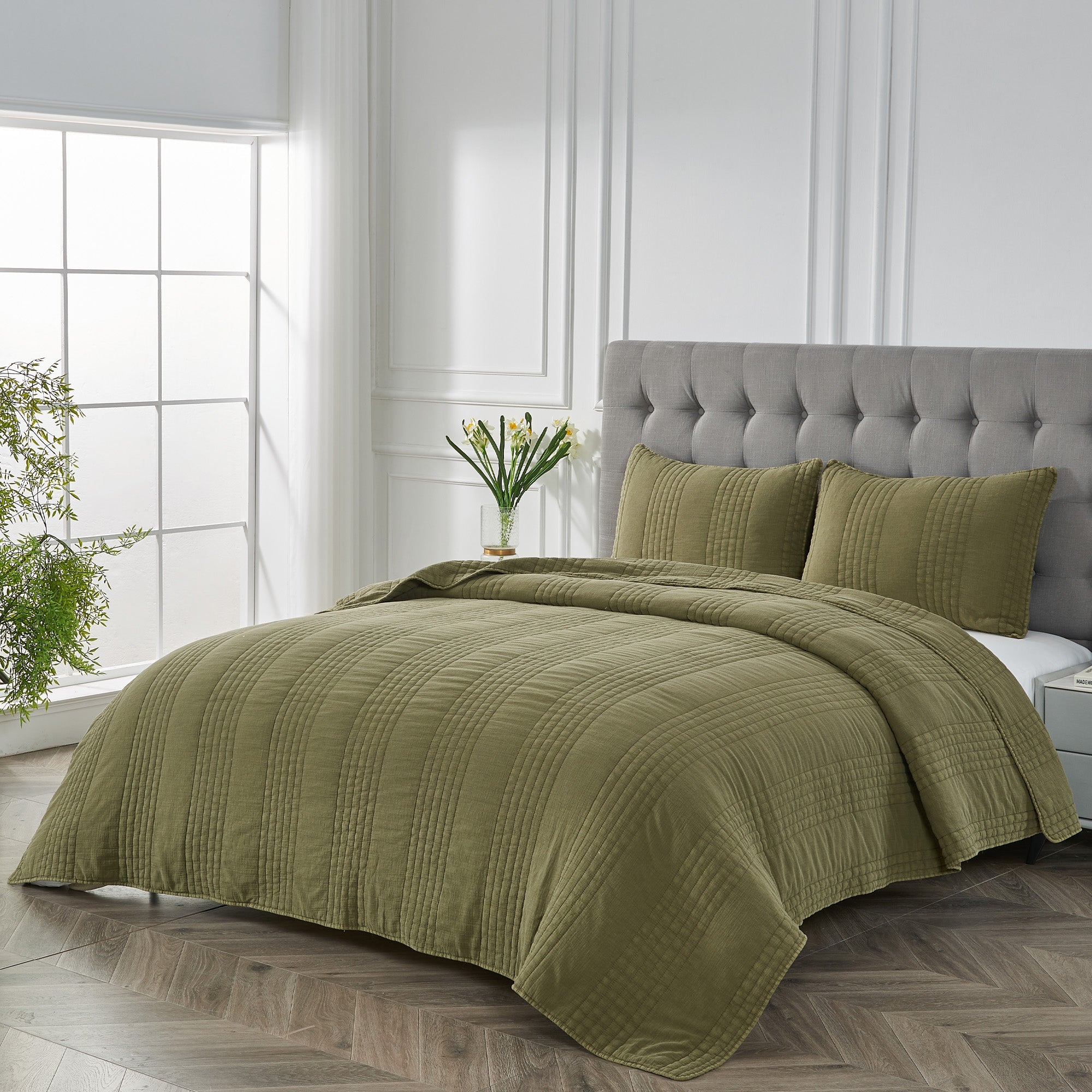 Stonewashed Cotton Quilt Set by Mélange Home