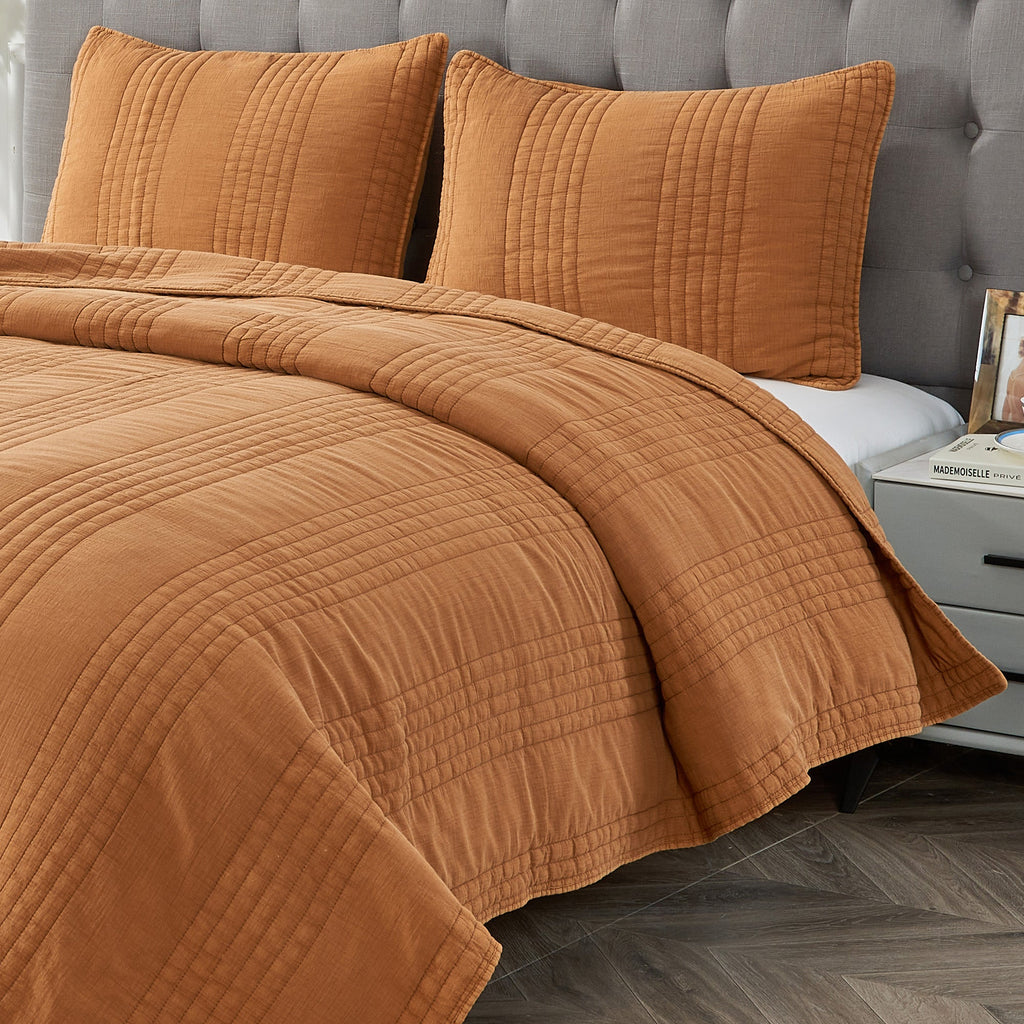 Stonewashed Cotton Quilt Set by Mélange Home