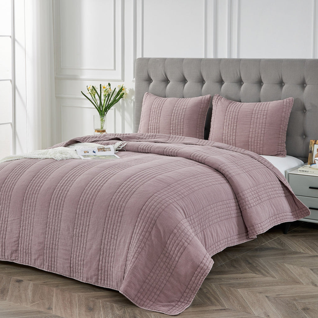 Stonewashed Cotton Quilt Set by Mélange Home