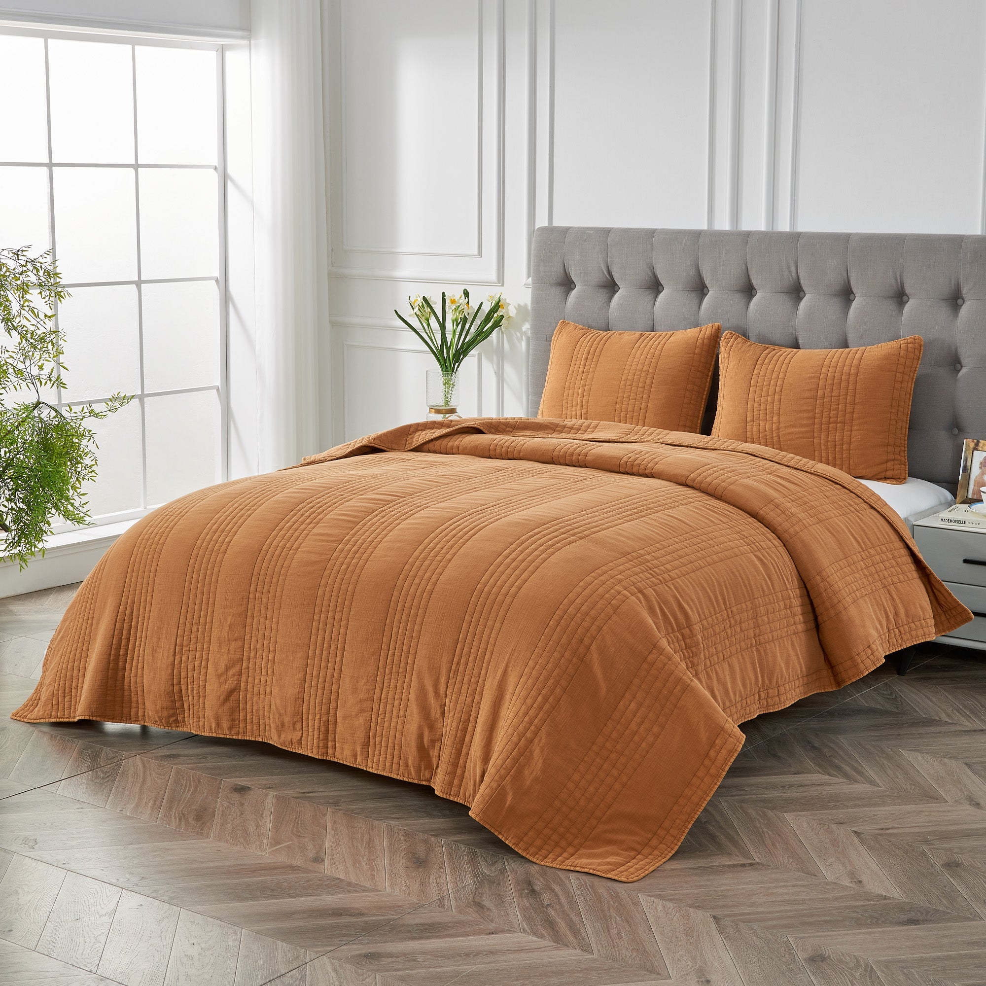 Stonewashed Cotton Quilt Set by Mélange Home