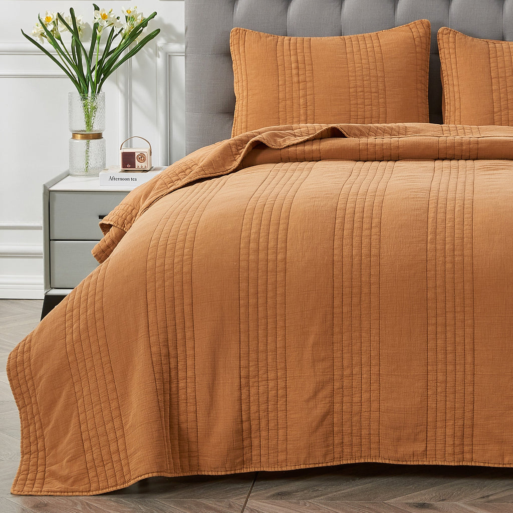 Stonewashed Cotton Quilt Set by Mélange Home