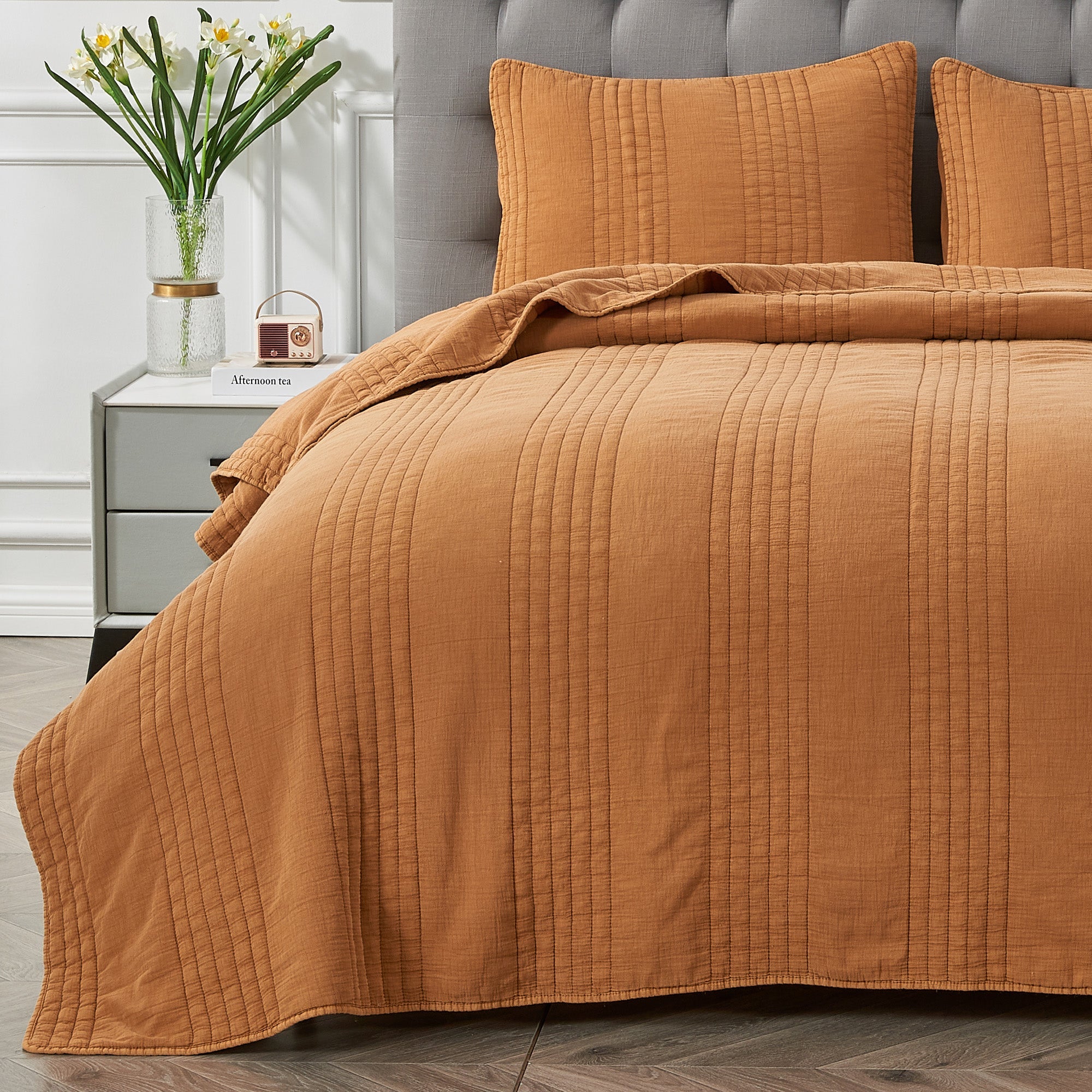 Stonewashed Cotton Quilt Set by Mélange Home