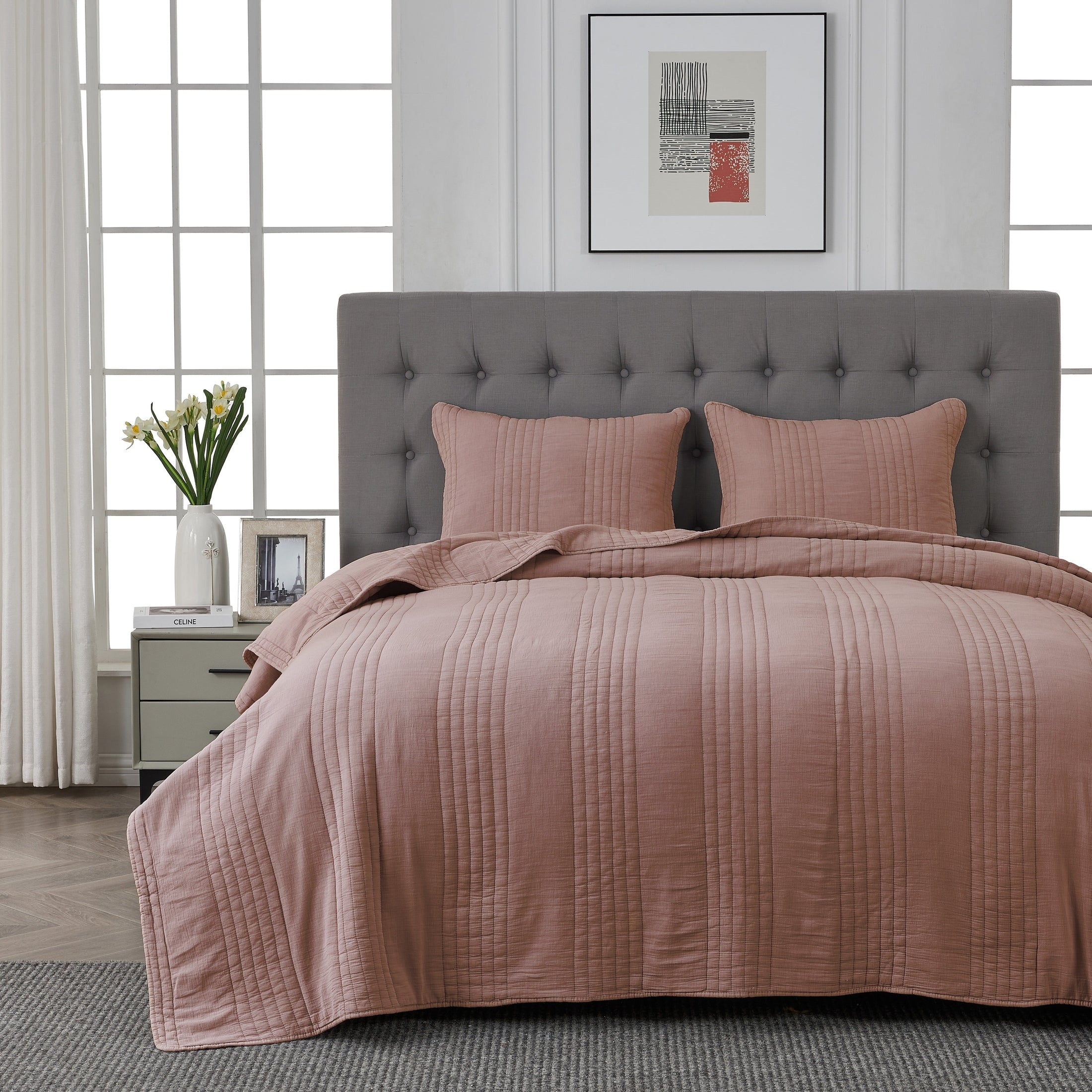 Stonewashed Cotton Quilt Set by Mélange Home