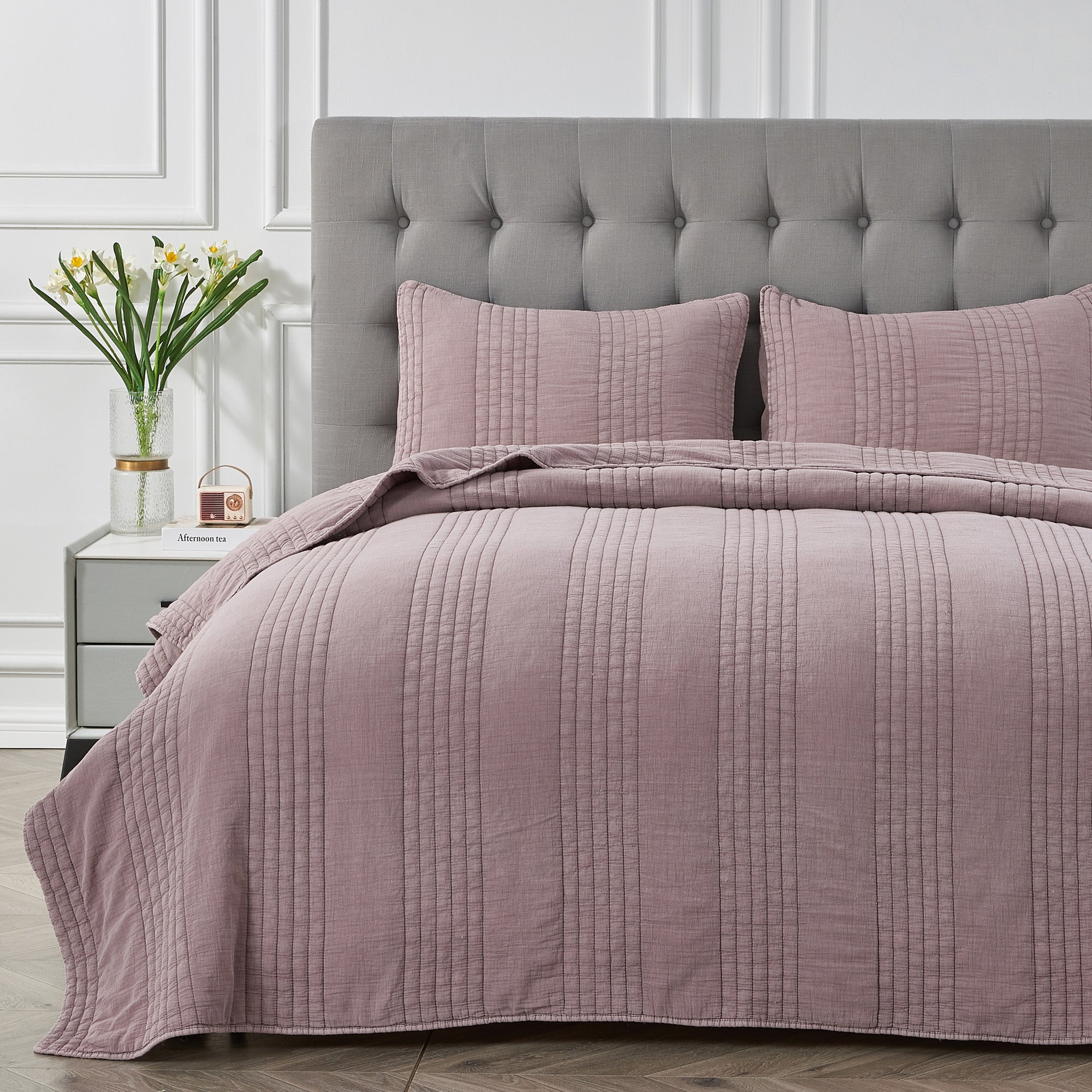 Stonewashed Cotton Quilt Set by Mélange Home