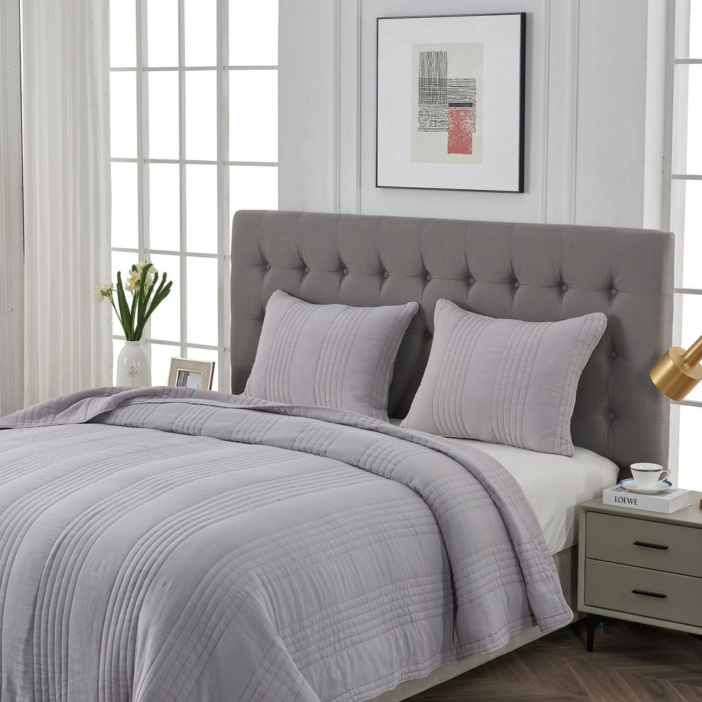 Stonewashed Cotton Quilt Set by Mélange Home