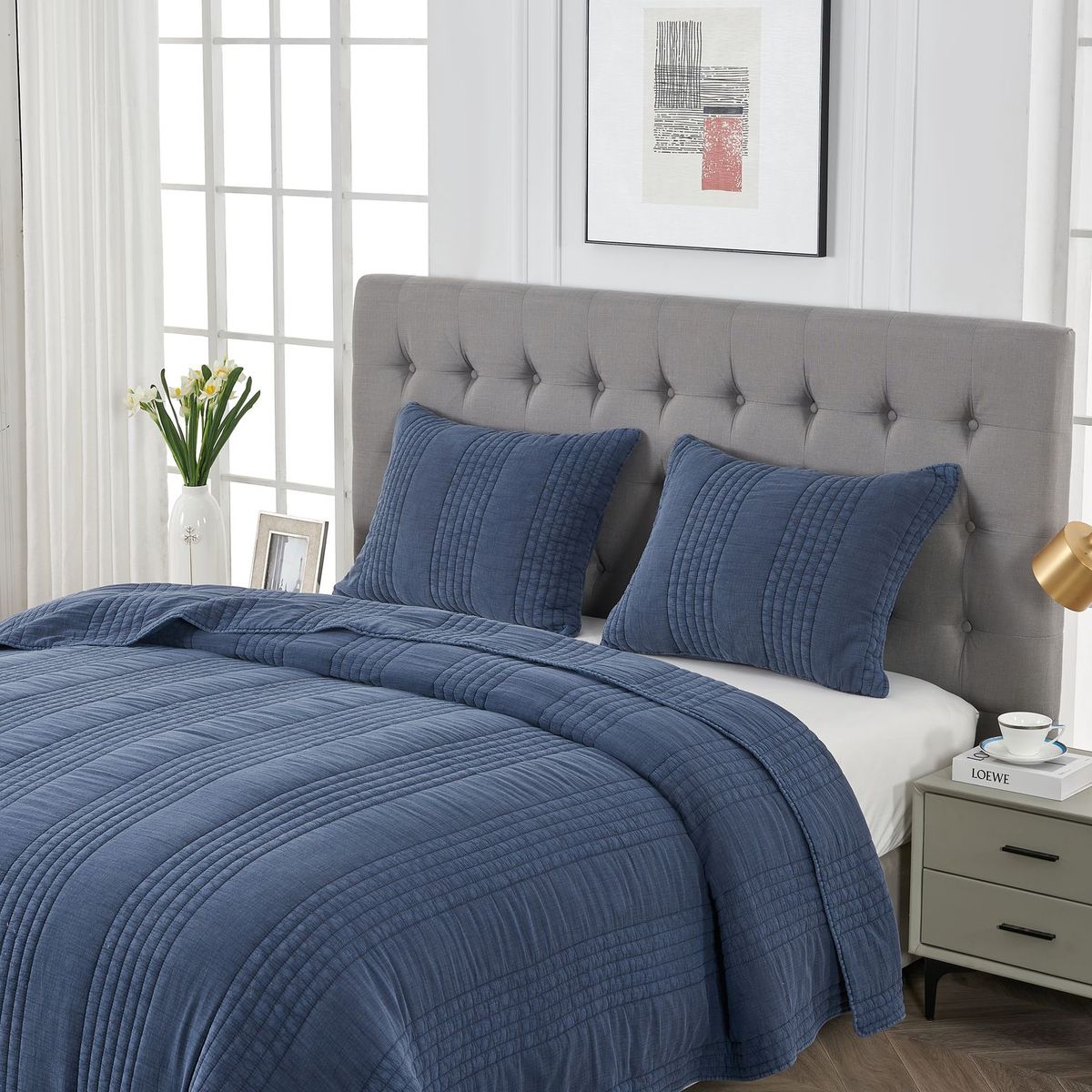 Stonewashed Cotton Quilt Set by Mélange Home
