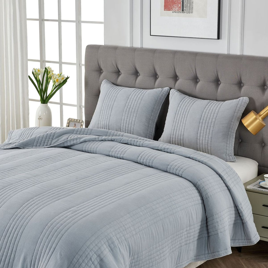 Stonewashed Cotton Quilt Set by Mélange Home