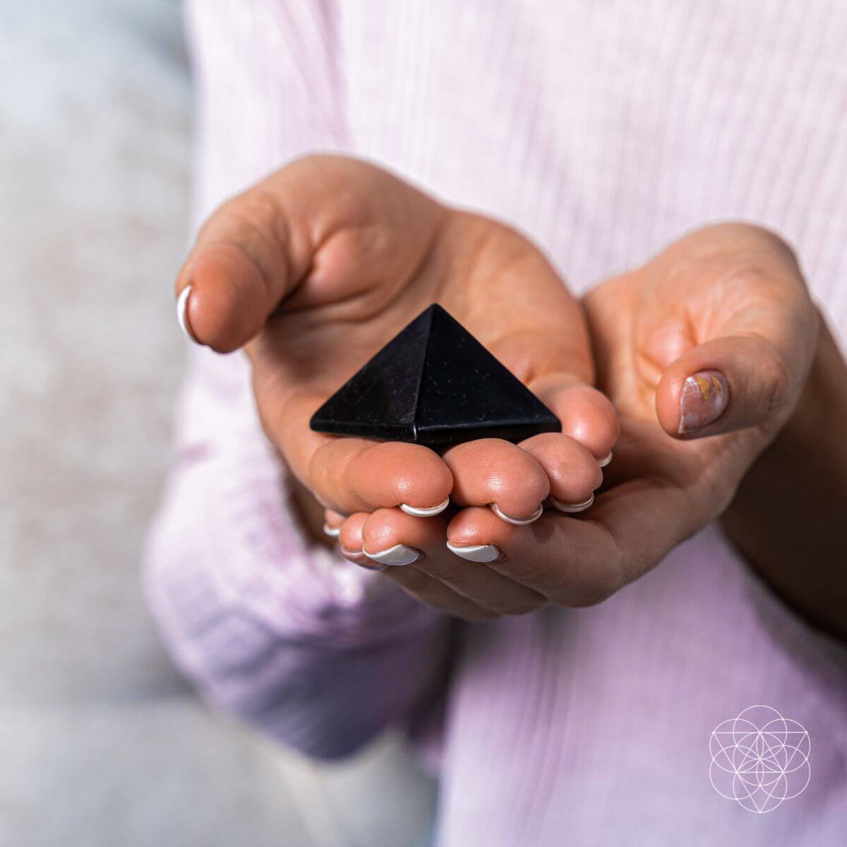 Stress Soothing Shungite Selenite Pyramids | Conscious Items