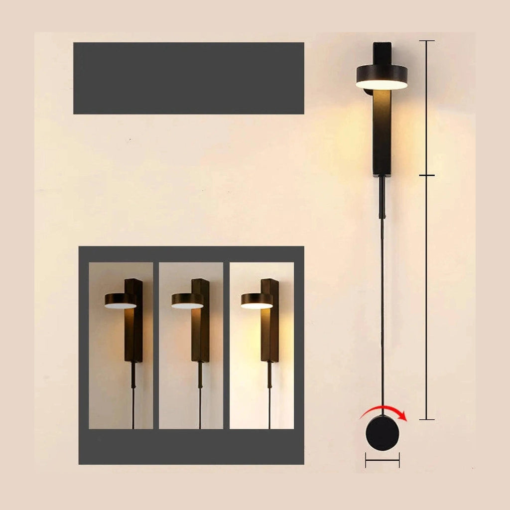 Stylish Wall Lamp for Bedroom with LED Rotating Design