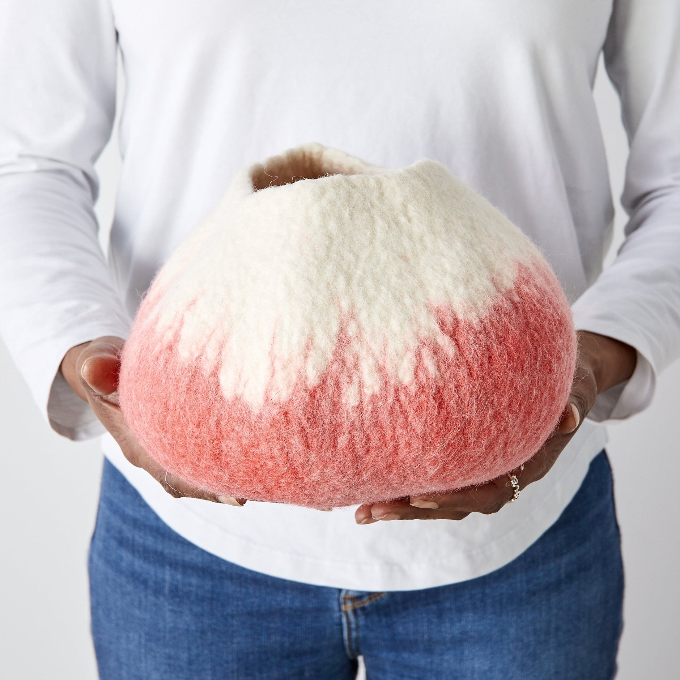 Sunkissed Coral Decorative Wool Ukhamba Bowl