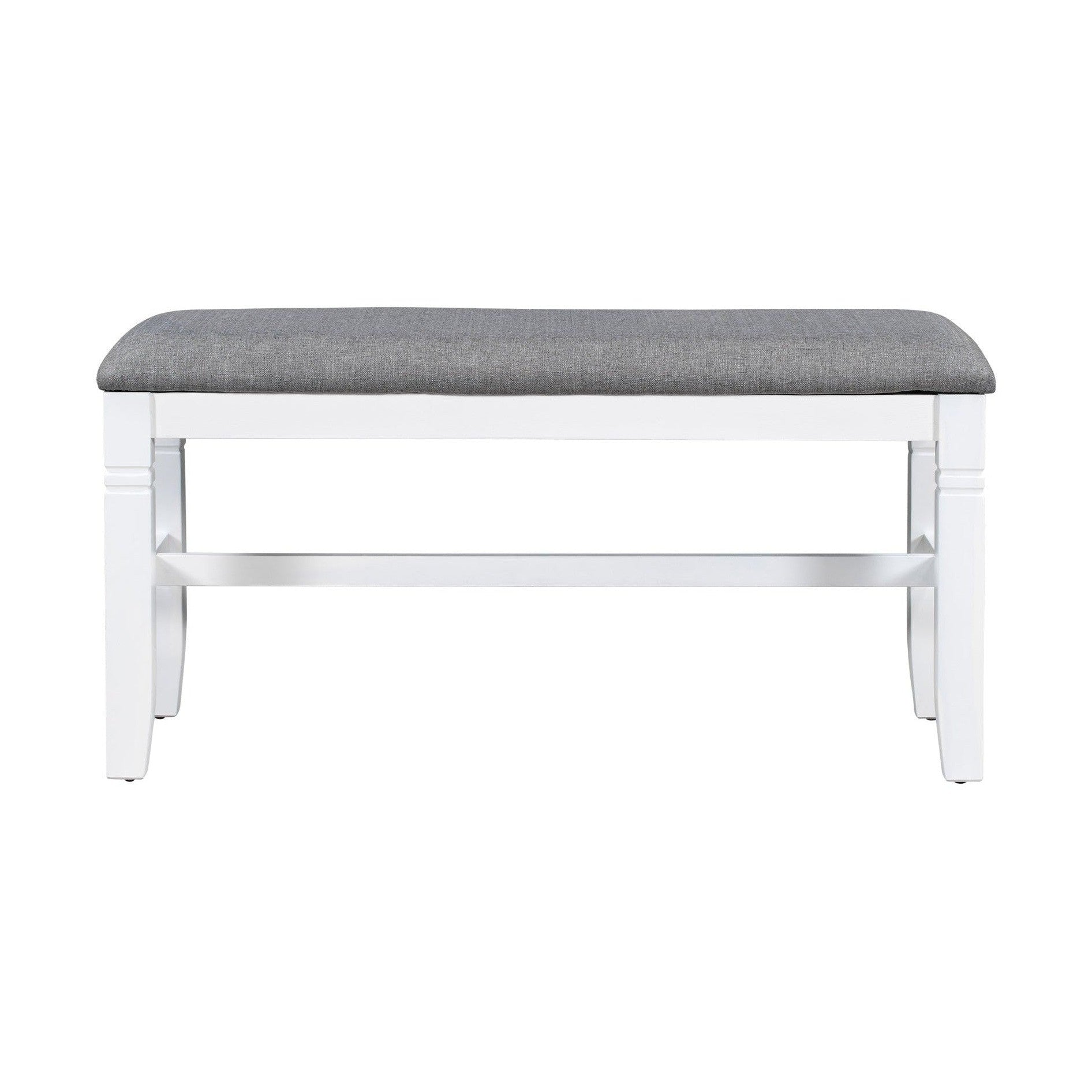 TOPMAX 6-Piece Wood Dining Table Set Kitchen Table Set with Upholstered Bench and 4 Dining Chairs, Farmhouse Style,Gray+White old sku: SP000003AAK