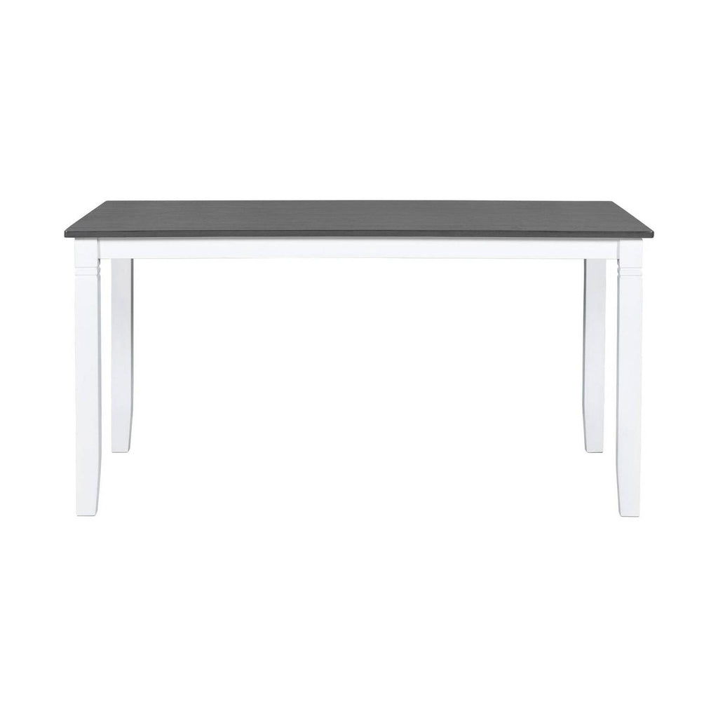 TOPMAX 6-Piece Wood Dining Table Set Kitchen Table Set with Upholstered Bench and 4 Dining Chairs, Farmhouse Style,Gray+White old sku: SP000003AAK
