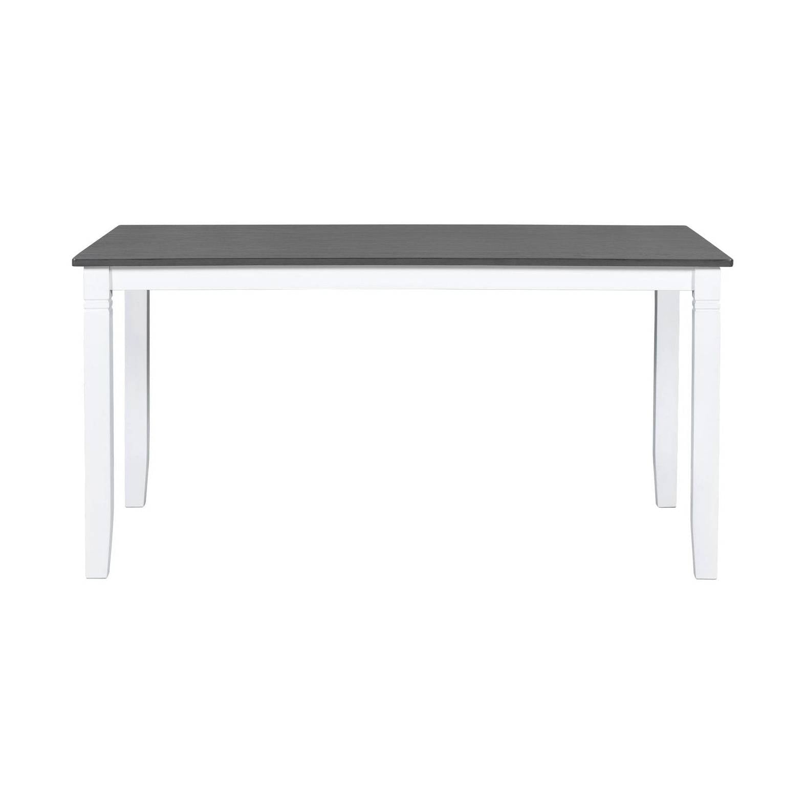 TOPMAX 6-Piece Wood Dining Table Set Kitchen Table Set with Upholstered Bench and 4 Dining Chairs, Farmhouse Style,Gray+White old sku: SP000003AAK