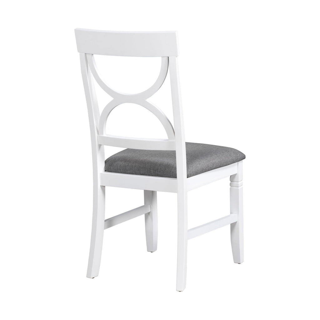 TOPMAX 6-Piece Wood Dining Table Set Kitchen Table Set with Upholstered Bench and 4 Dining Chairs, Farmhouse Style,Gray+White old sku: SP000003AAK
