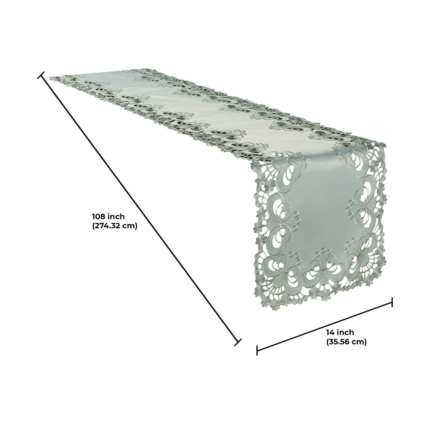 Table Runner with European Embroidery - The Creola Collection
