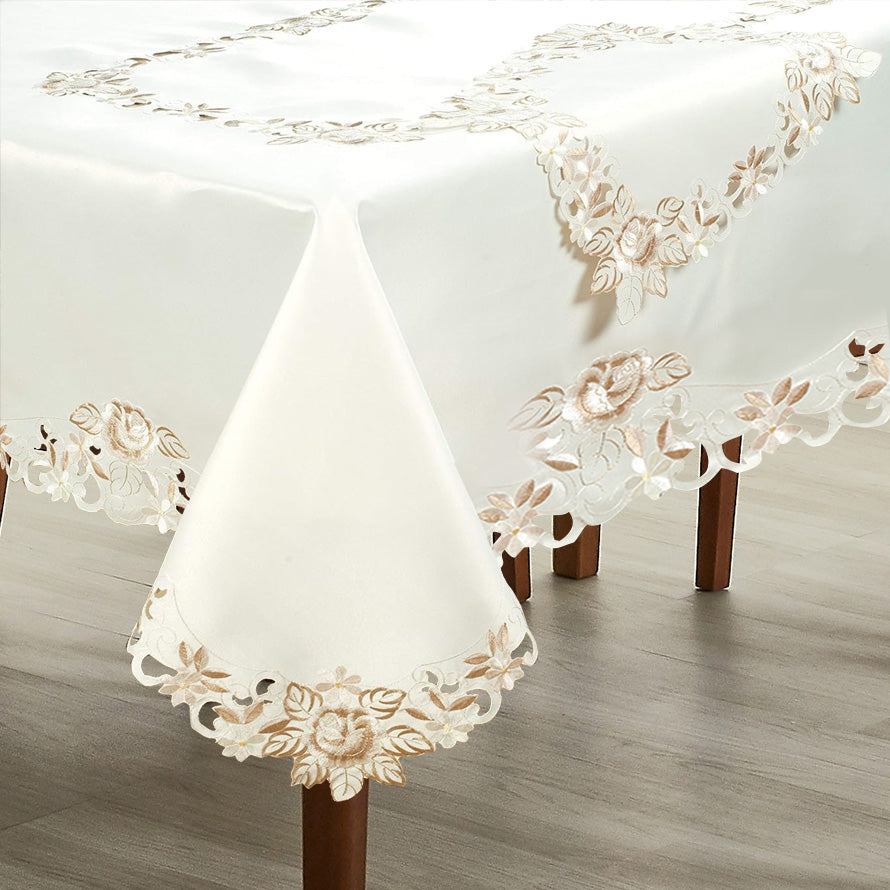 Table Toppers with European Embroidery - The Dayse Collection